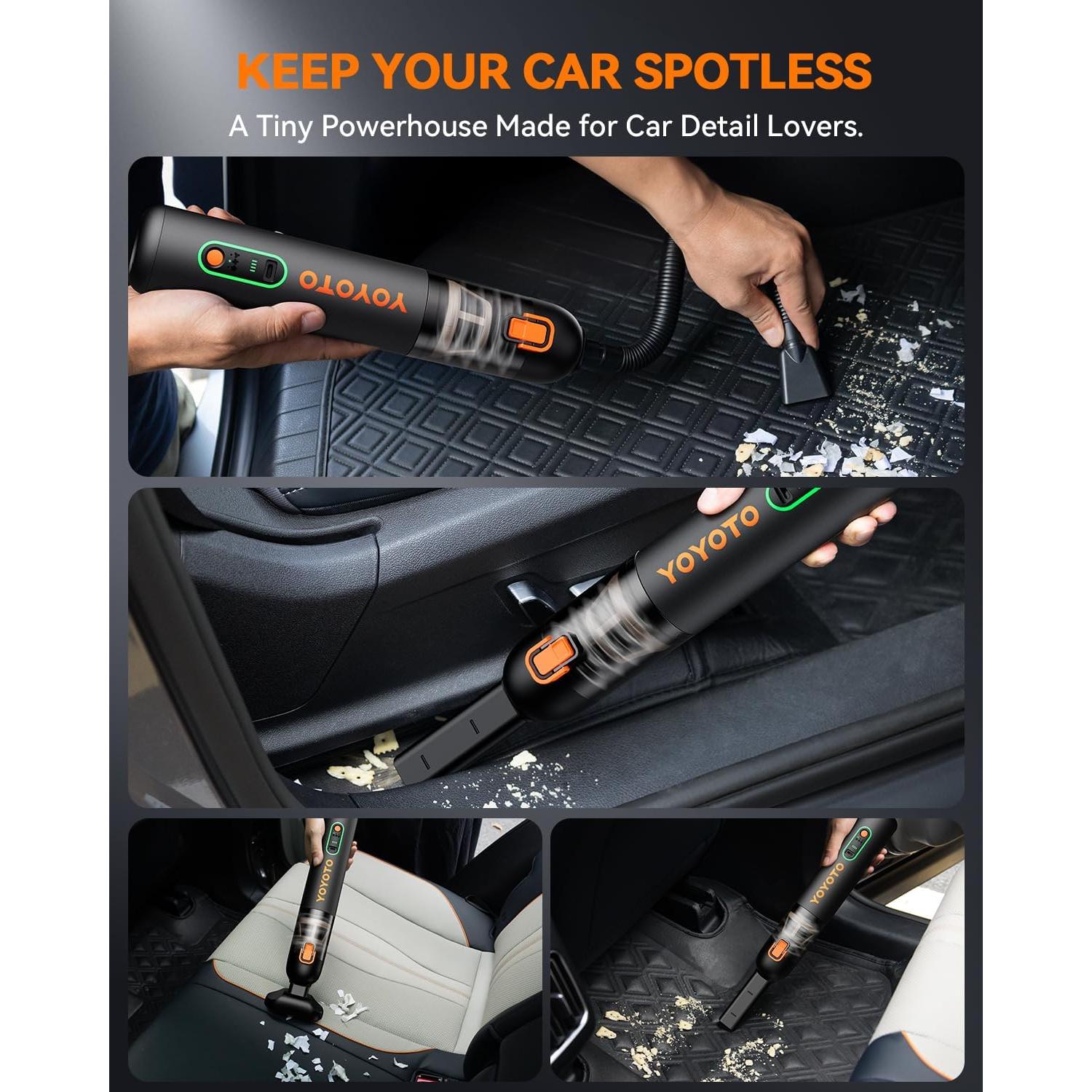 Aspiradora de Mano Inalámbrica YOYOTO VC28 4-en-1 21000Pa