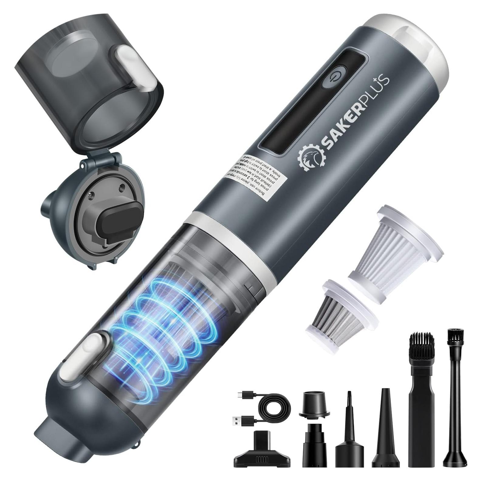 Aspiradora Inalámbrica SakerPlus HL-159 4 en 1 16000PA Gris