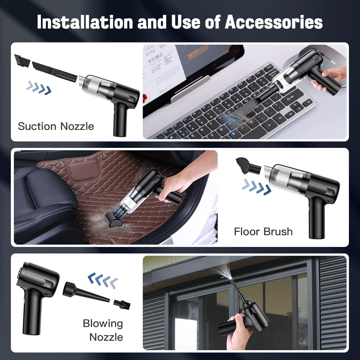 Aspiradora de Mano Inalámbrica Lovyi LT-125 2 en 1 6000Pa