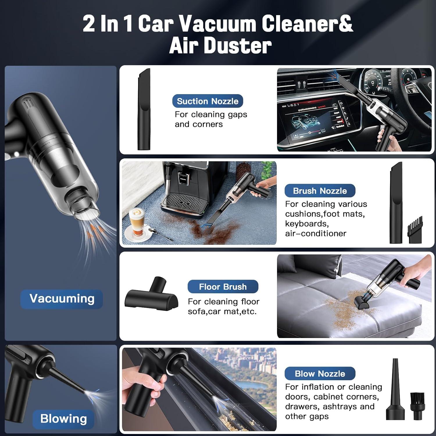 Aspiradora de Mano Inalámbrica Lovyi LT-125 2 en 1 6000Pa