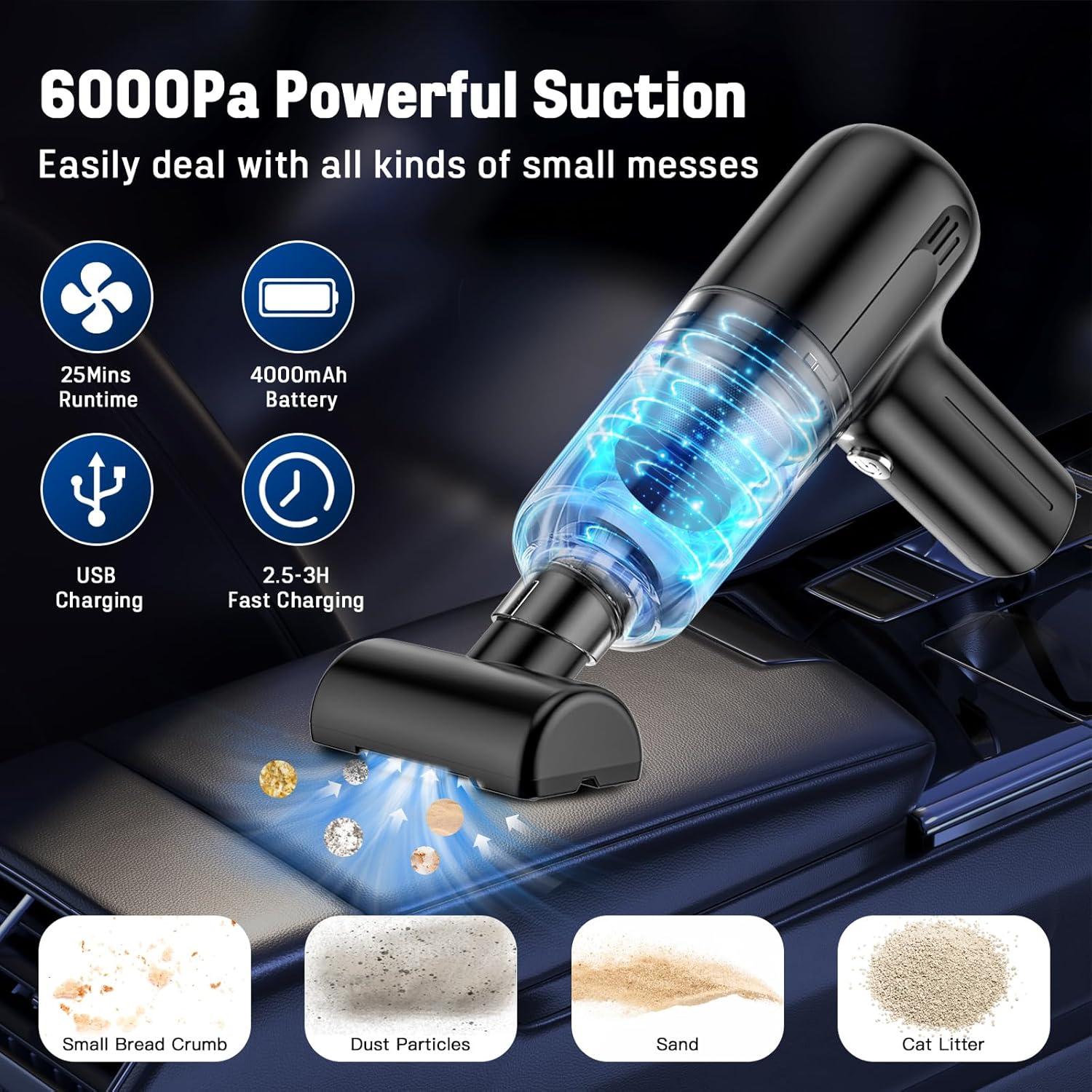 Aspiradora de Mano Inalámbrica Lovyi LT-125 2 en 1 6000Pa