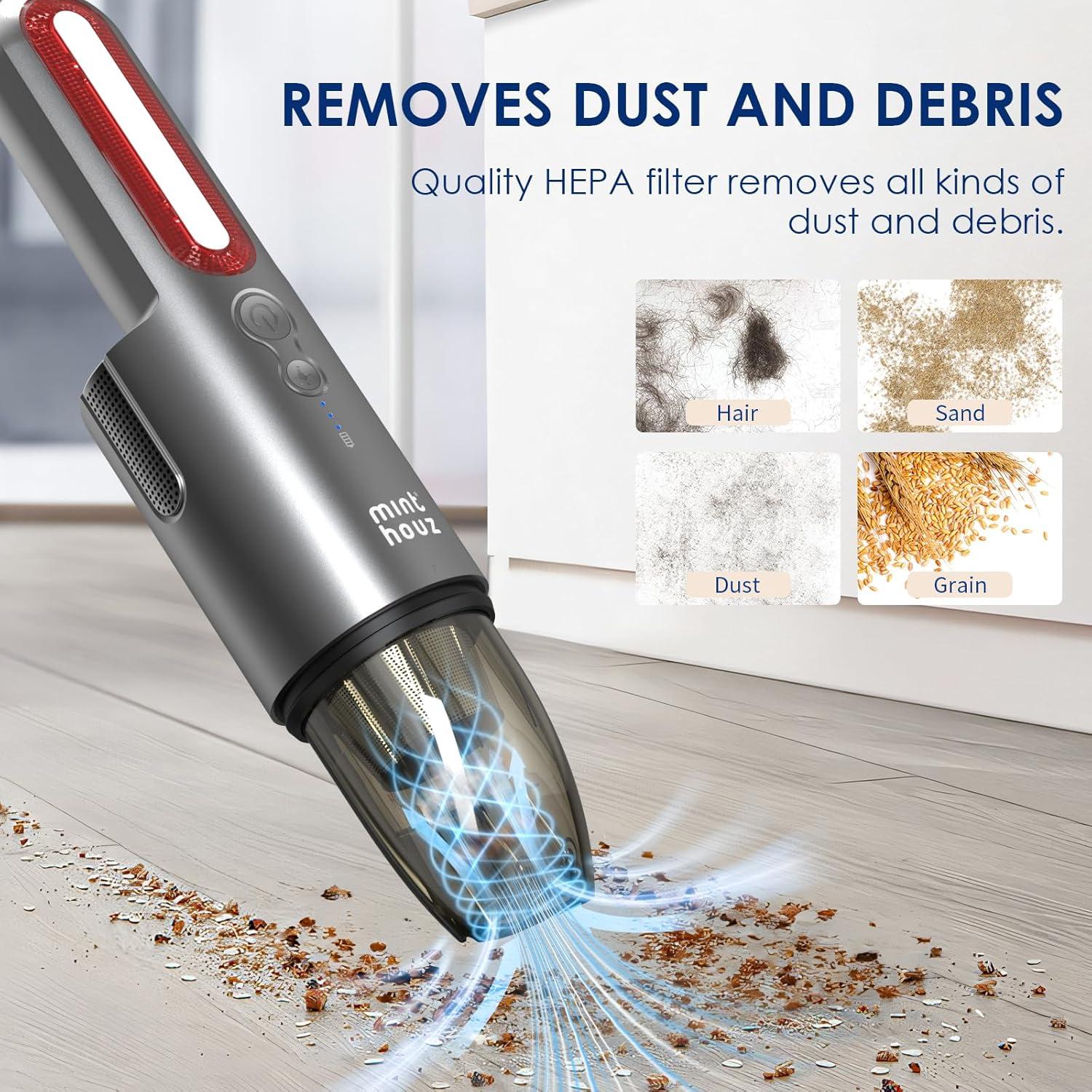 Aspiradora de Coche Minthouz MT-L005 Inalámbrica 70W HEPA