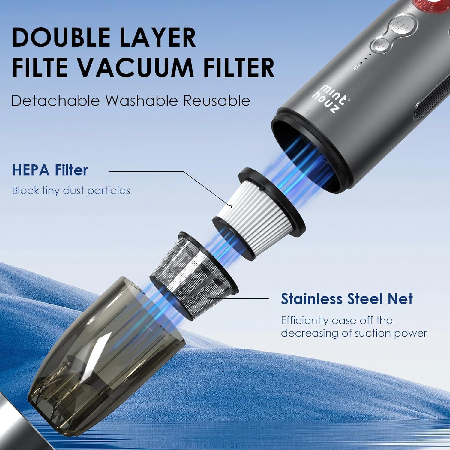 Aspiradora de Coche Minthouz MT-L005 Inalámbrica 70W HEPA