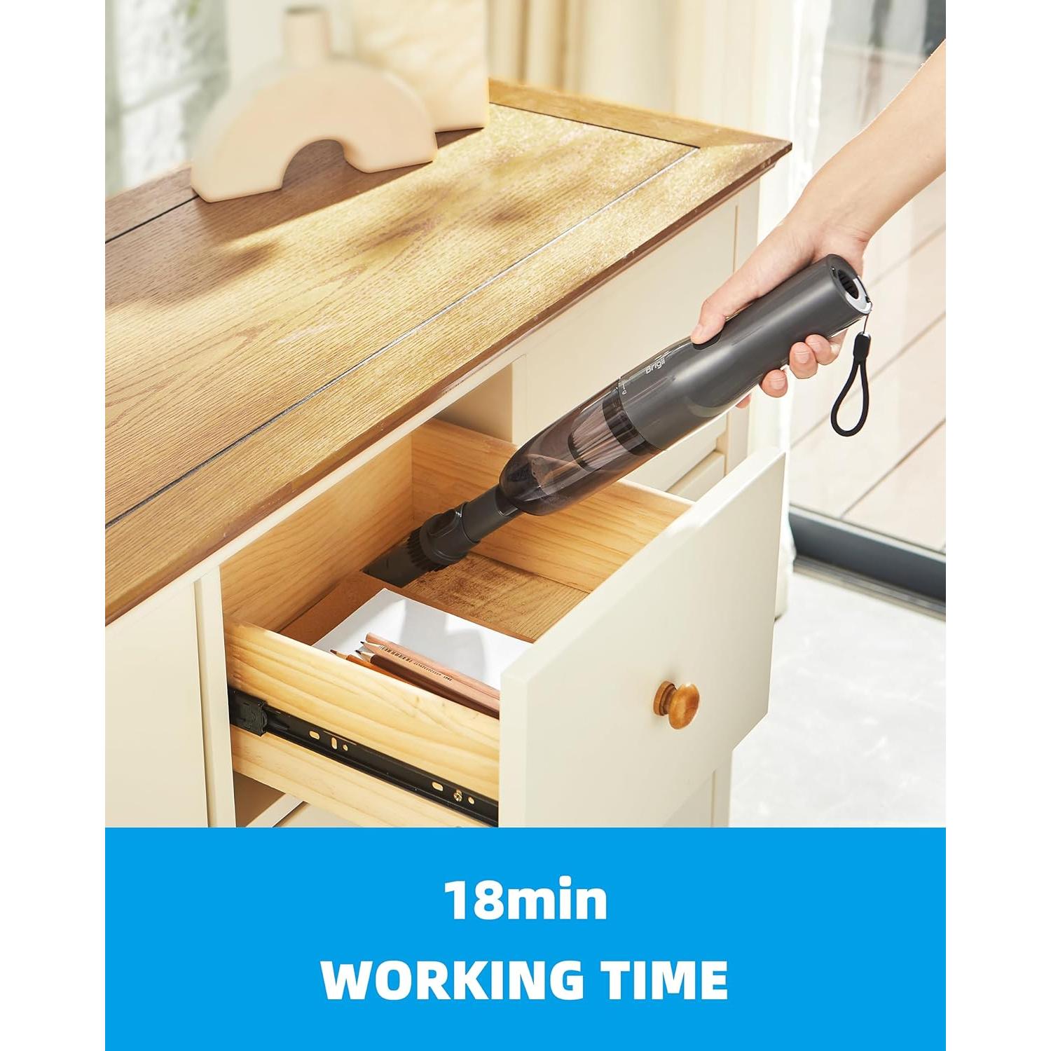 Aspiradora de Grietas Brigii M5 Inalámbrica 2 en 1 0.4kg