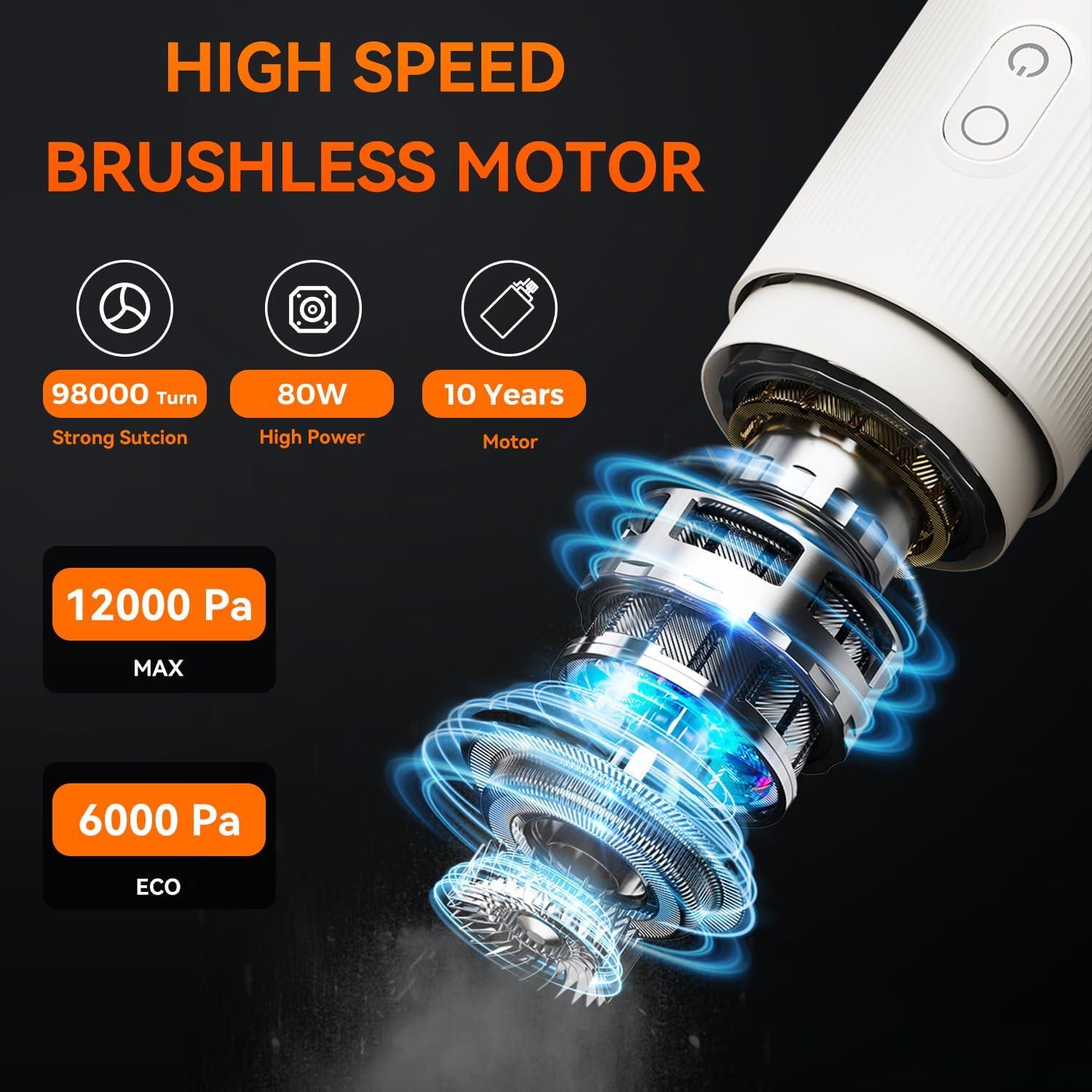 Aspiradora de Mano Inalámbrica Genérica VC-M2C 80W Gris