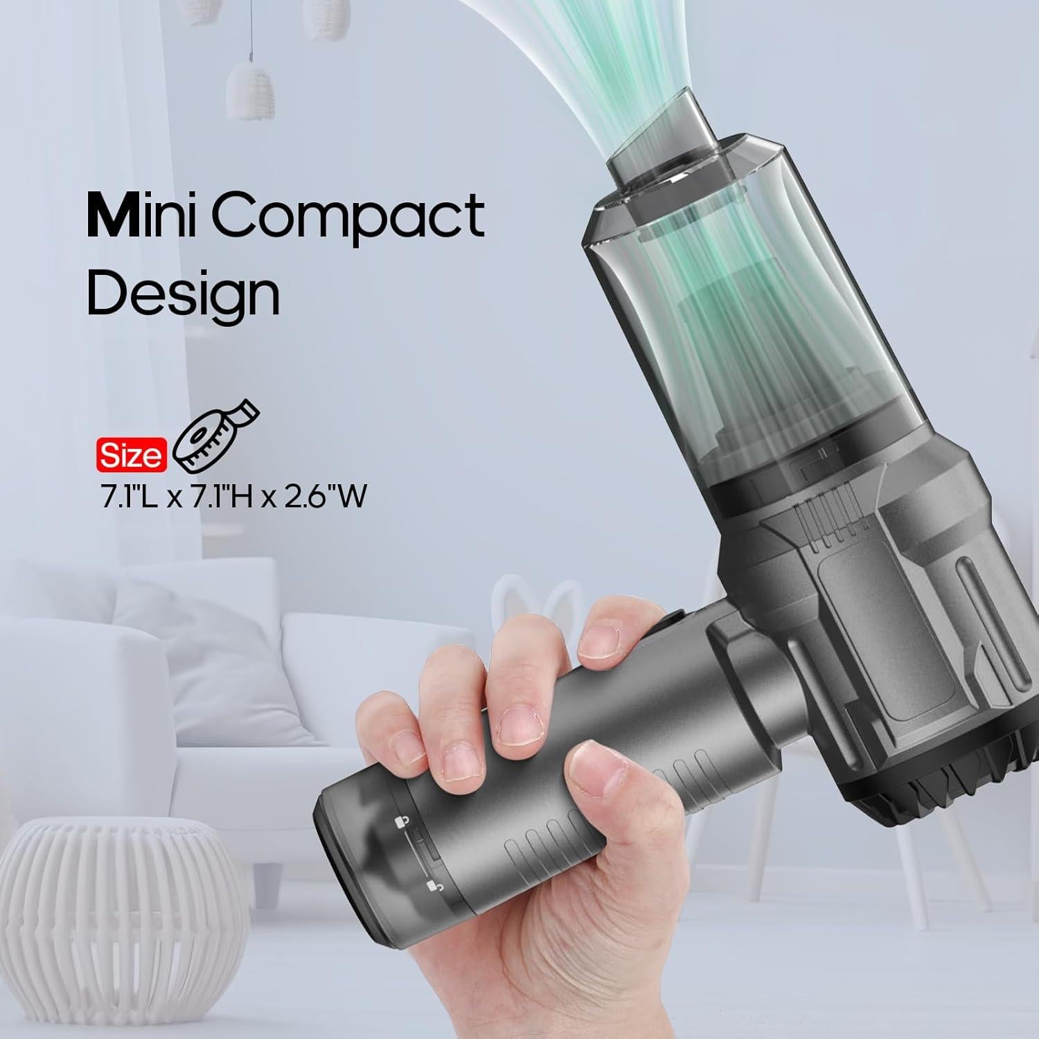 Aspiradora de Mano Auloea V01pro 9000Pa Inalámbrica Gris