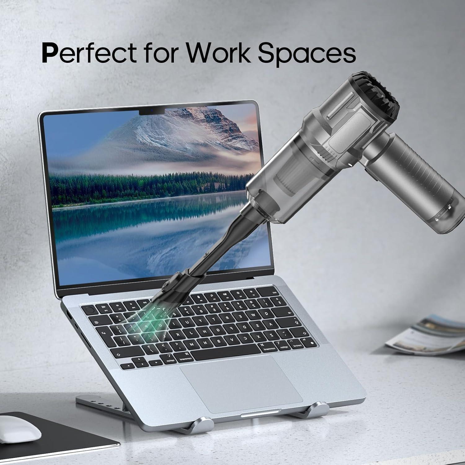 Aspiradora de Mano Auloea V01pro 9000Pa Inalámbrica Gris