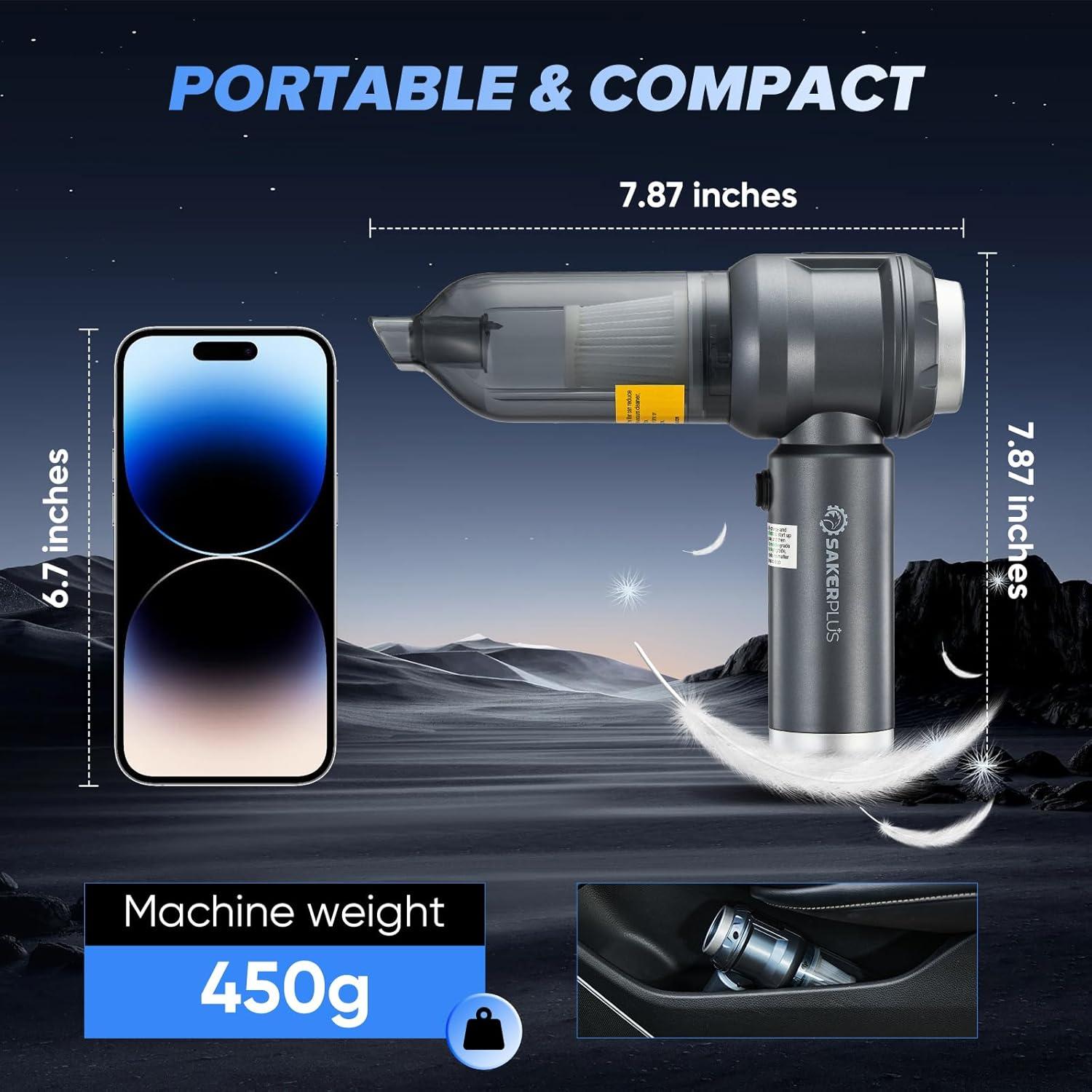 Aspiradora de Mano SakerPlus SW110 4 en 1 20000PA Recargable