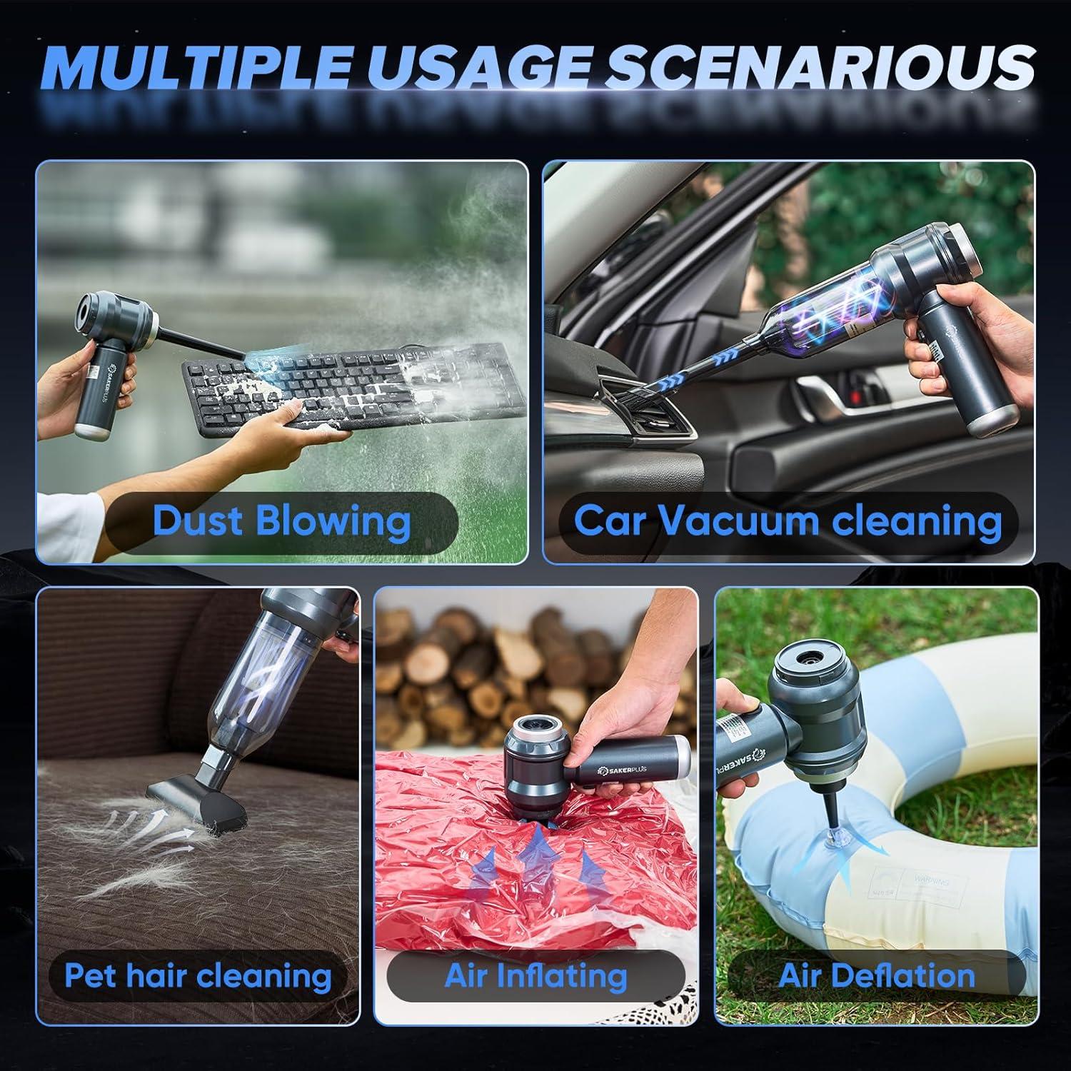 Aspiradora de Mano SakerPlus SW110 4 en 1 20000PA Recargable