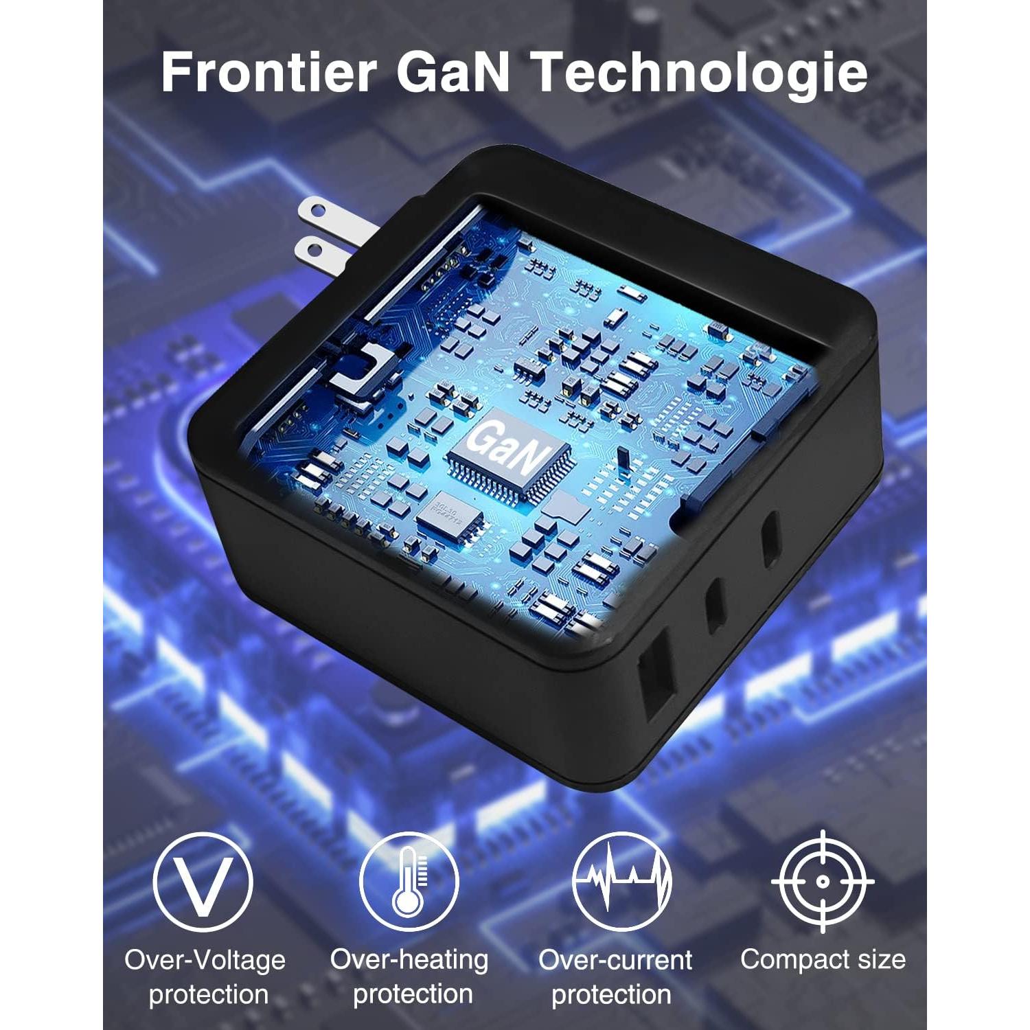 Cargador DTK USB C 65W 4 Puertos Estación de Carga Inteligente