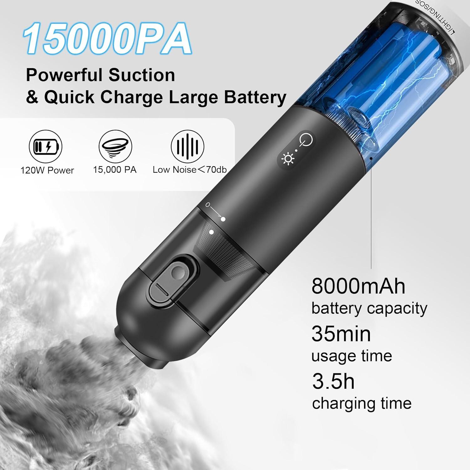 Aspiradora de Mano Inalámbrica GNOWE XCQ-001A 15000PA