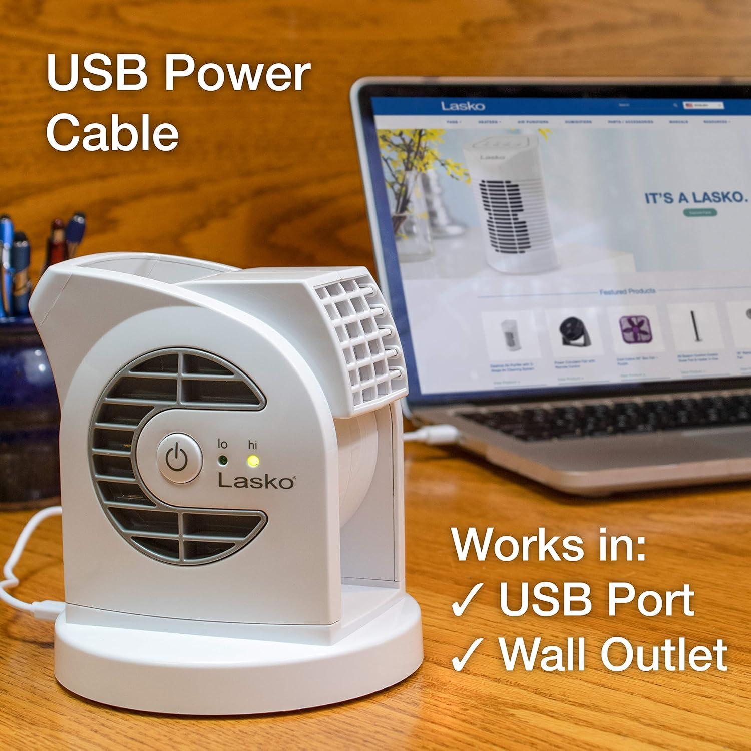 Ventilador de Escritorio Lasko MyCool D300 USB 2 Velocidades