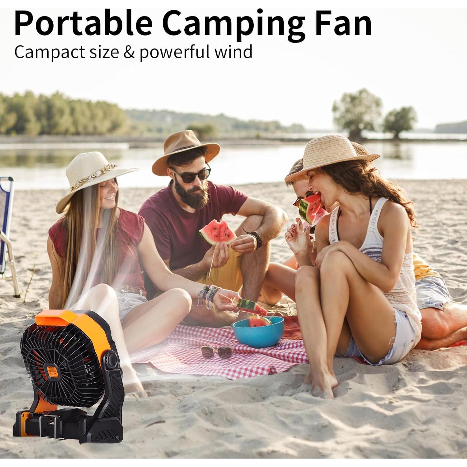 Ventilador portátil recargable WESTTREE 20000mAh Naranja