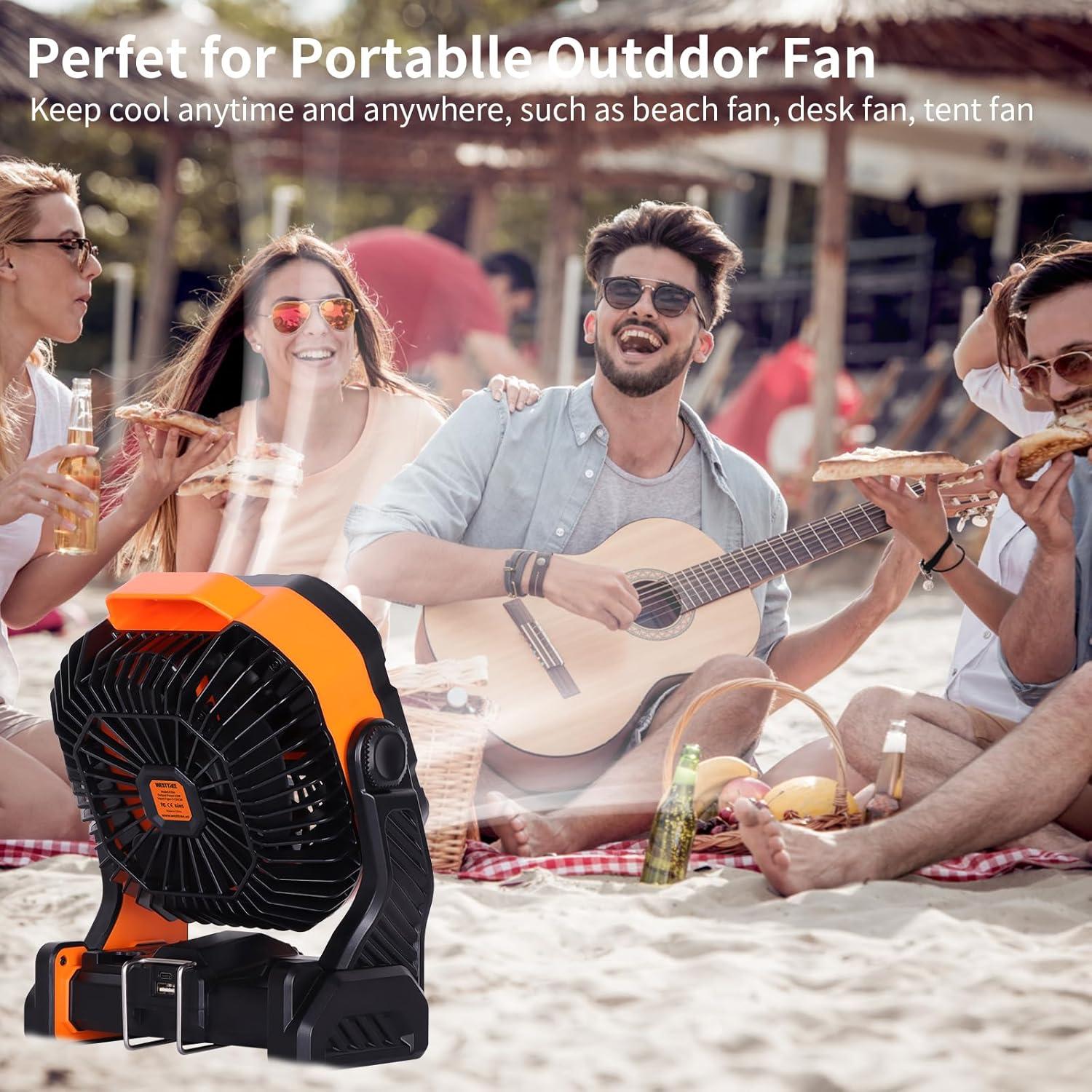 Ventilador portátil recargable WESTTREE 20000mAh Naranja