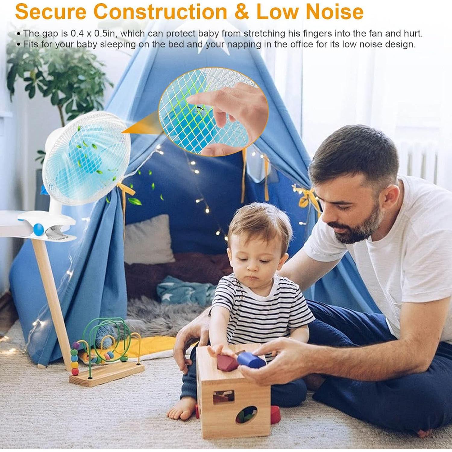 Ventilador de Clip KOCASO GPCT2843 20W 2 Velocidades Silencioso