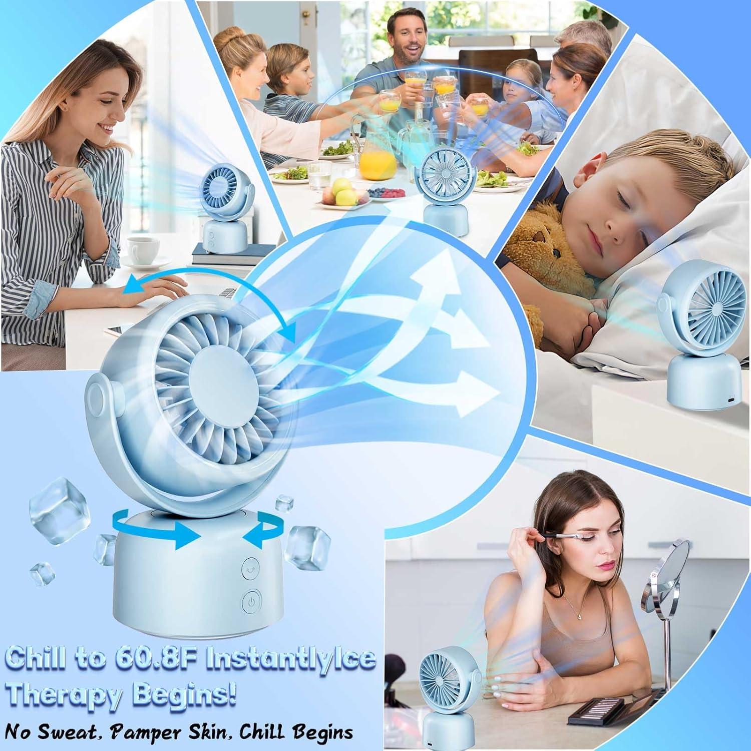 Ventilador de Mesa Motomate Azul 5" Portátil 3 Velocidades