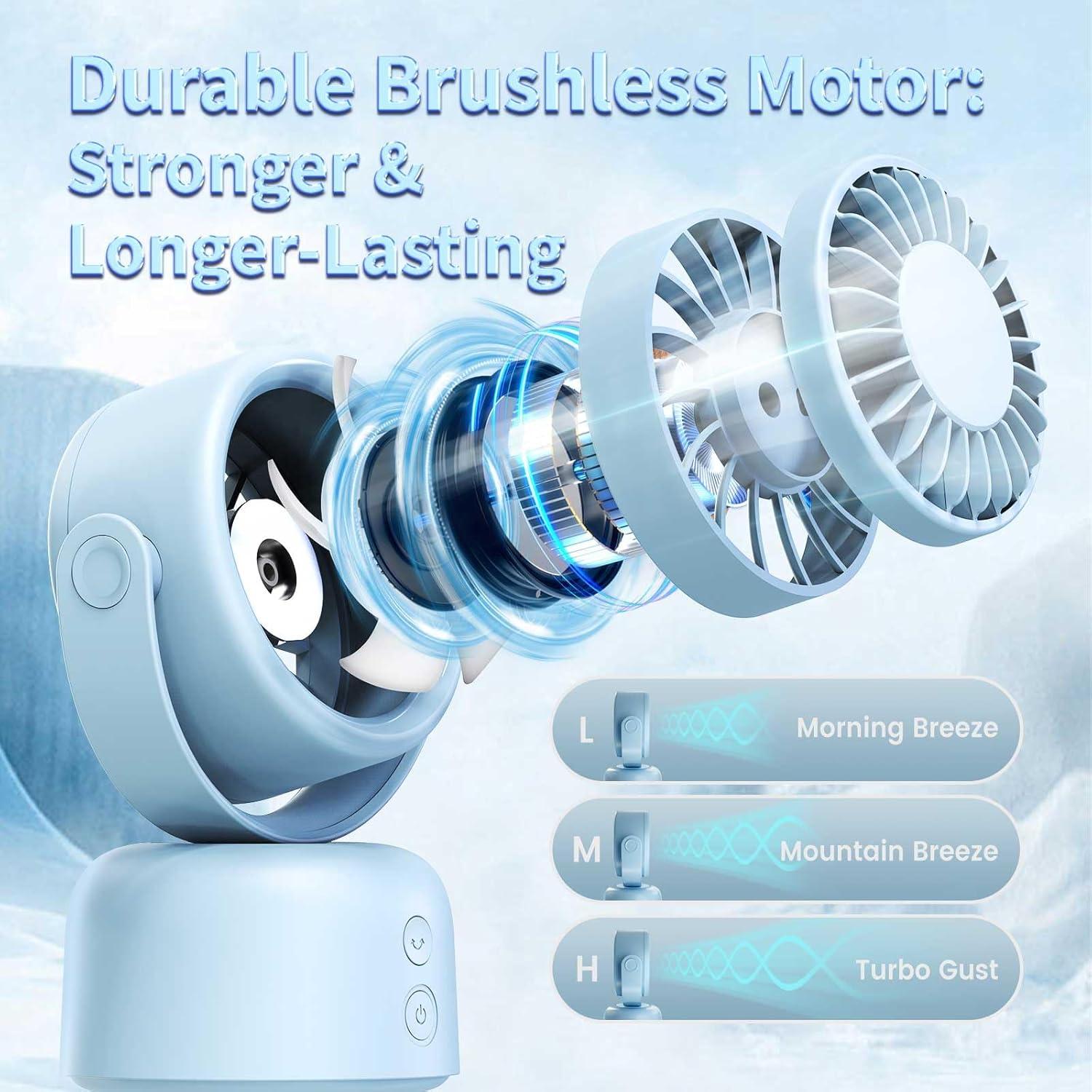 Ventilador de Mesa Motomate Azul 5" Portátil 3 Velocidades