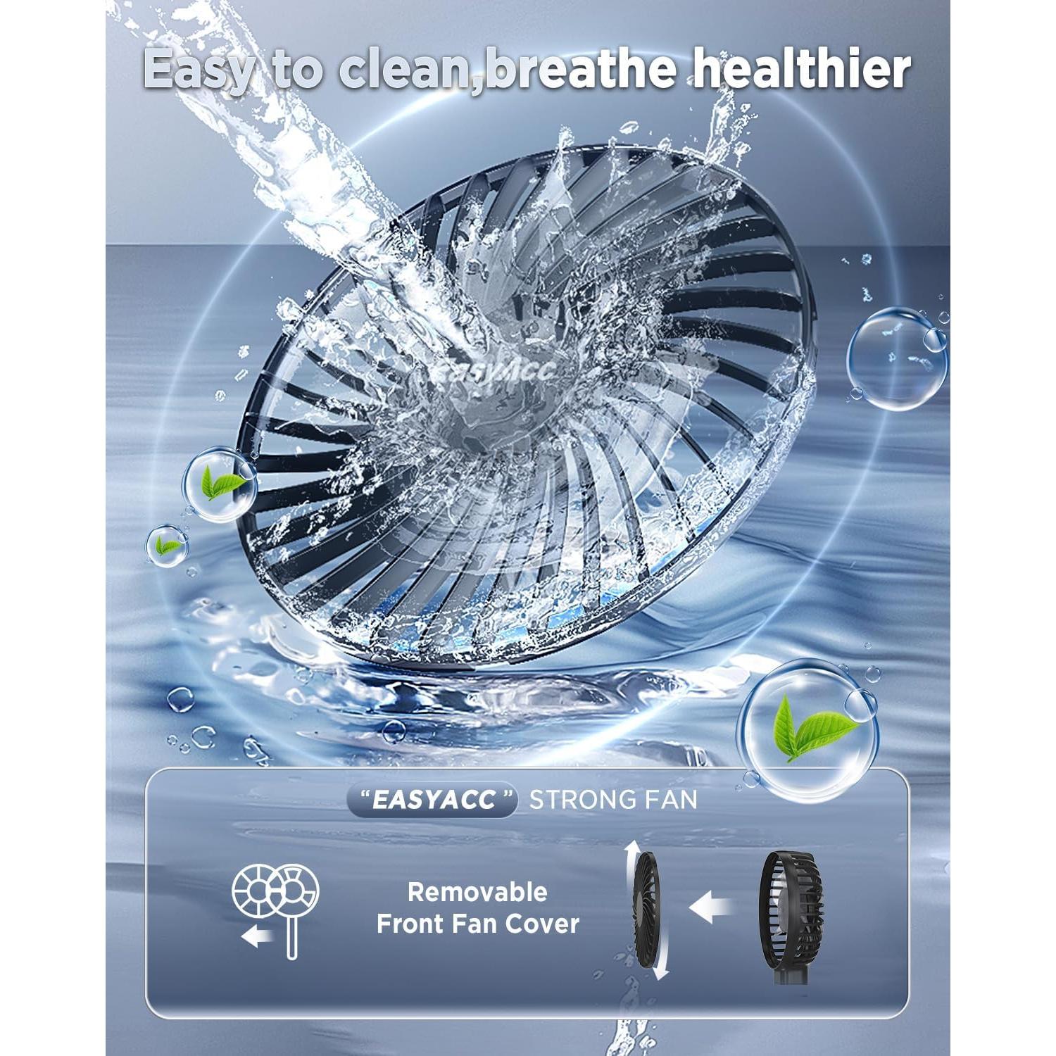 Ventilador Personal Portátil Recargable EasyAcc FNHD-3350BL 4 Velocidades