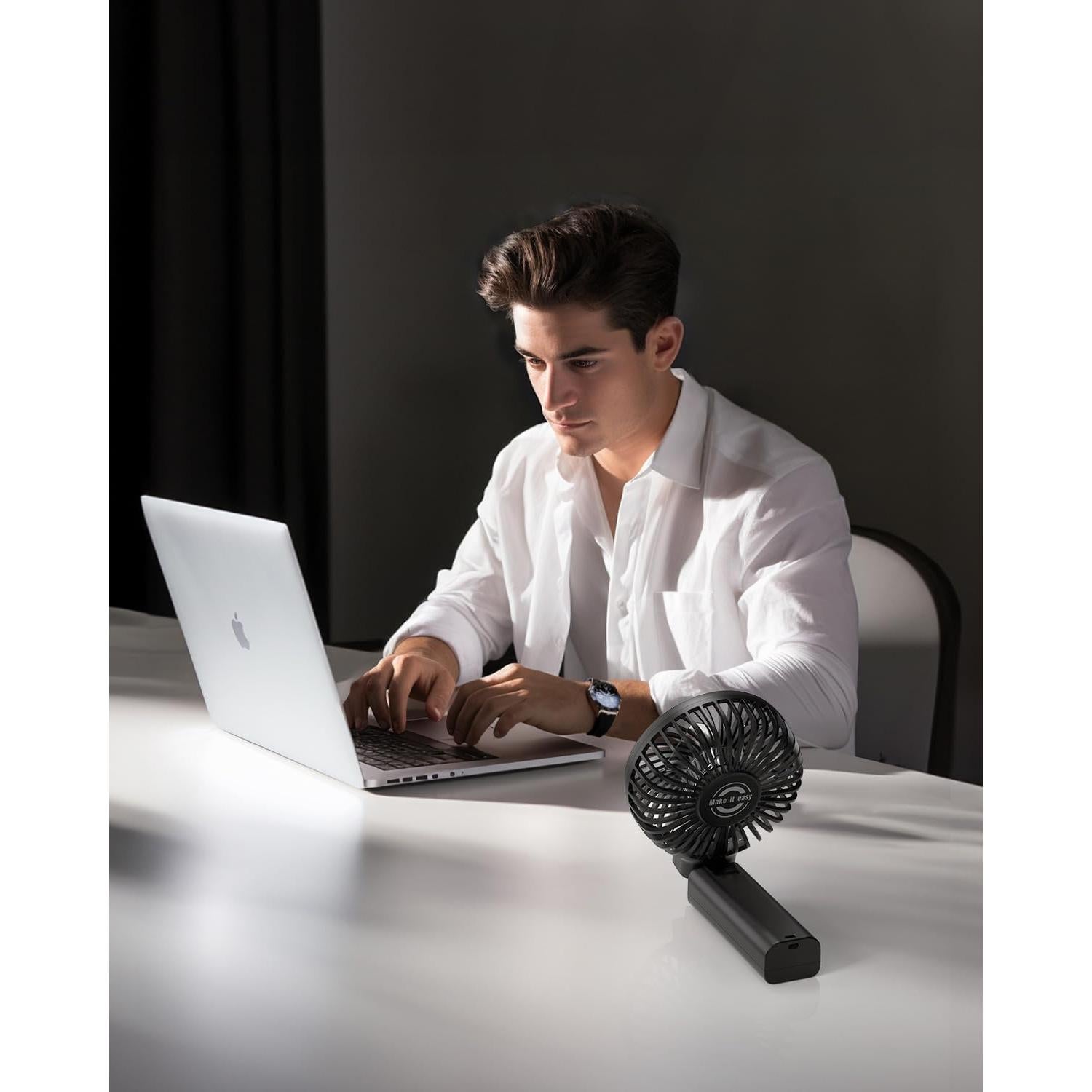 Ventilador Personal Portátil Recargable EasyAcc FNHD-3350BL 4 Velocidades