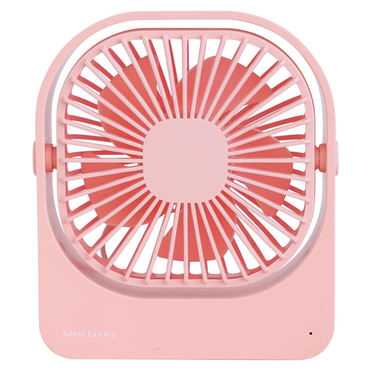 Ventilador Silencioso de Escritorio Mottinhill Rosa 360° 3 Velocidades
