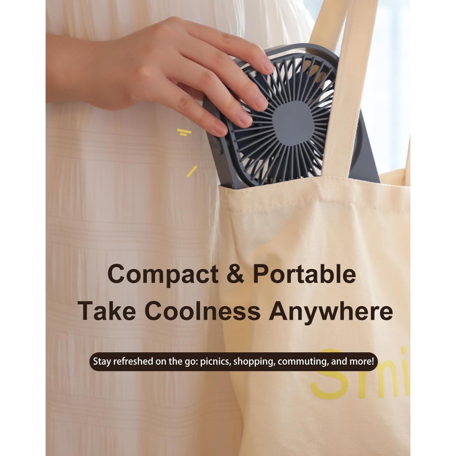 Ventilador Silencioso de Escritorio Mottinhill Rosa 360° 3 Velocidades