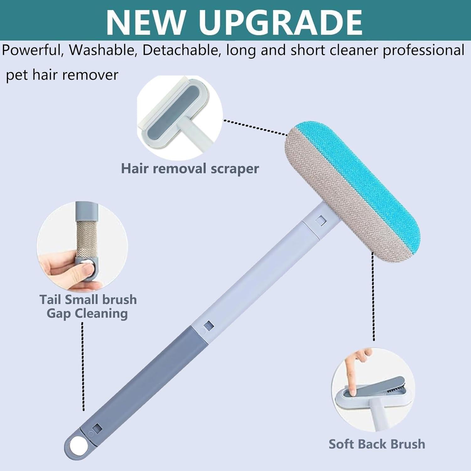 Removedor de Pelo de Mascotas 4 en 1 Velthorix 43 cm