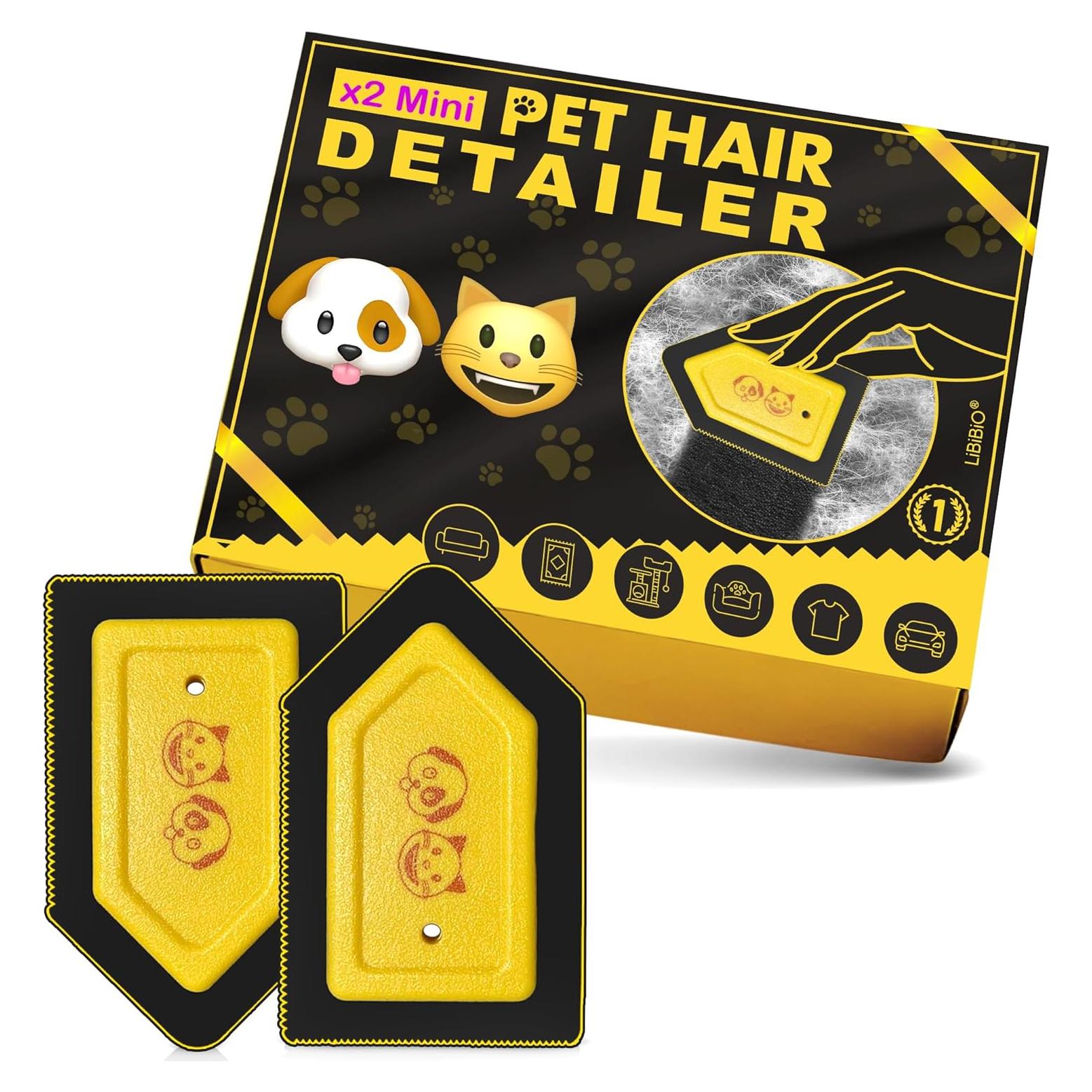 Removedor de Pelo de Mascota Libibio - Paquete de 2 - Multi-superficie