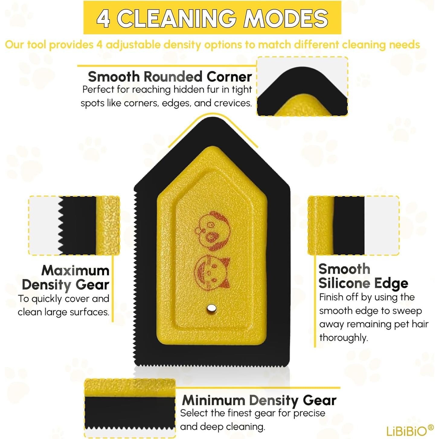 Removedor de Pelo de Mascota Libibio - Paquete de 2 - Multi-superficie