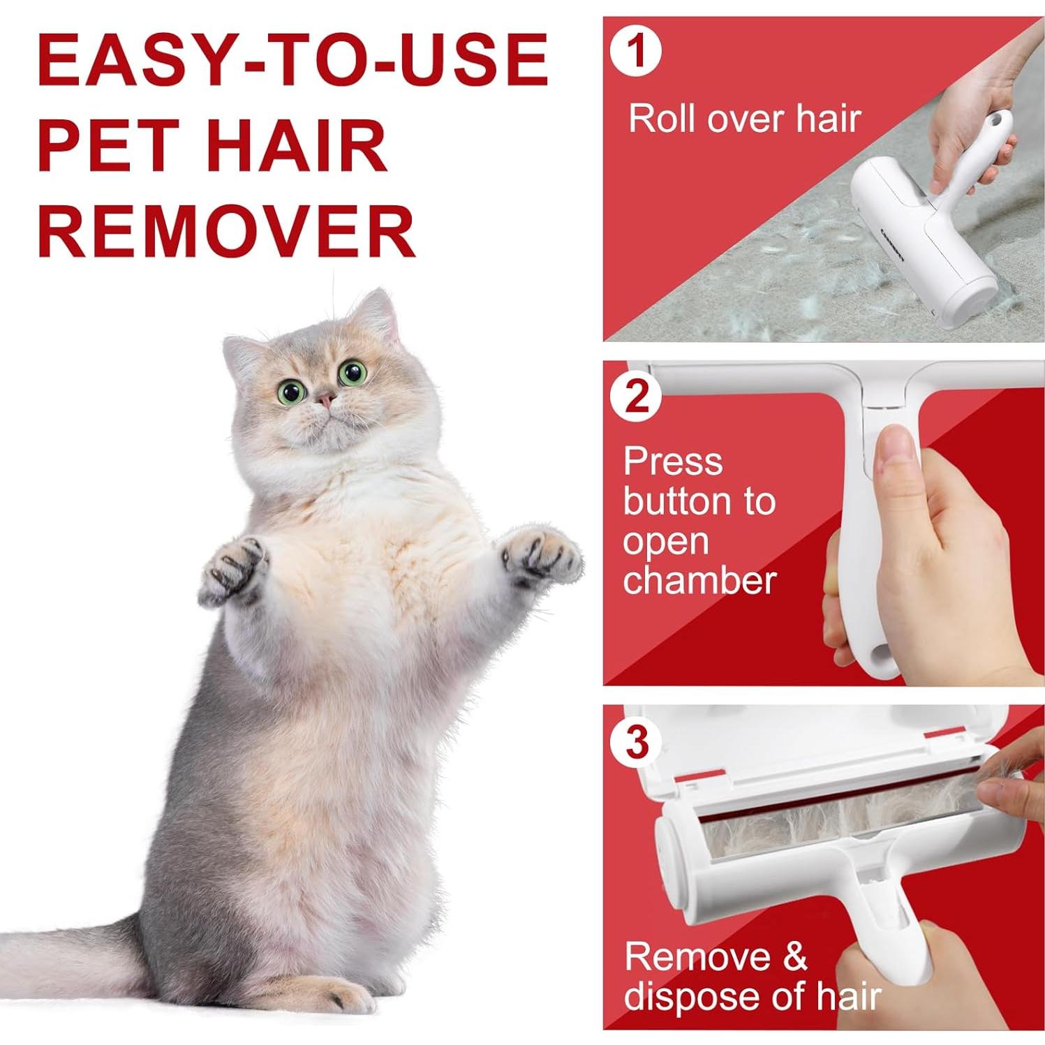 Rodillo Pegajoso Cornnpet para Pelo de Mascota - Reutilizable