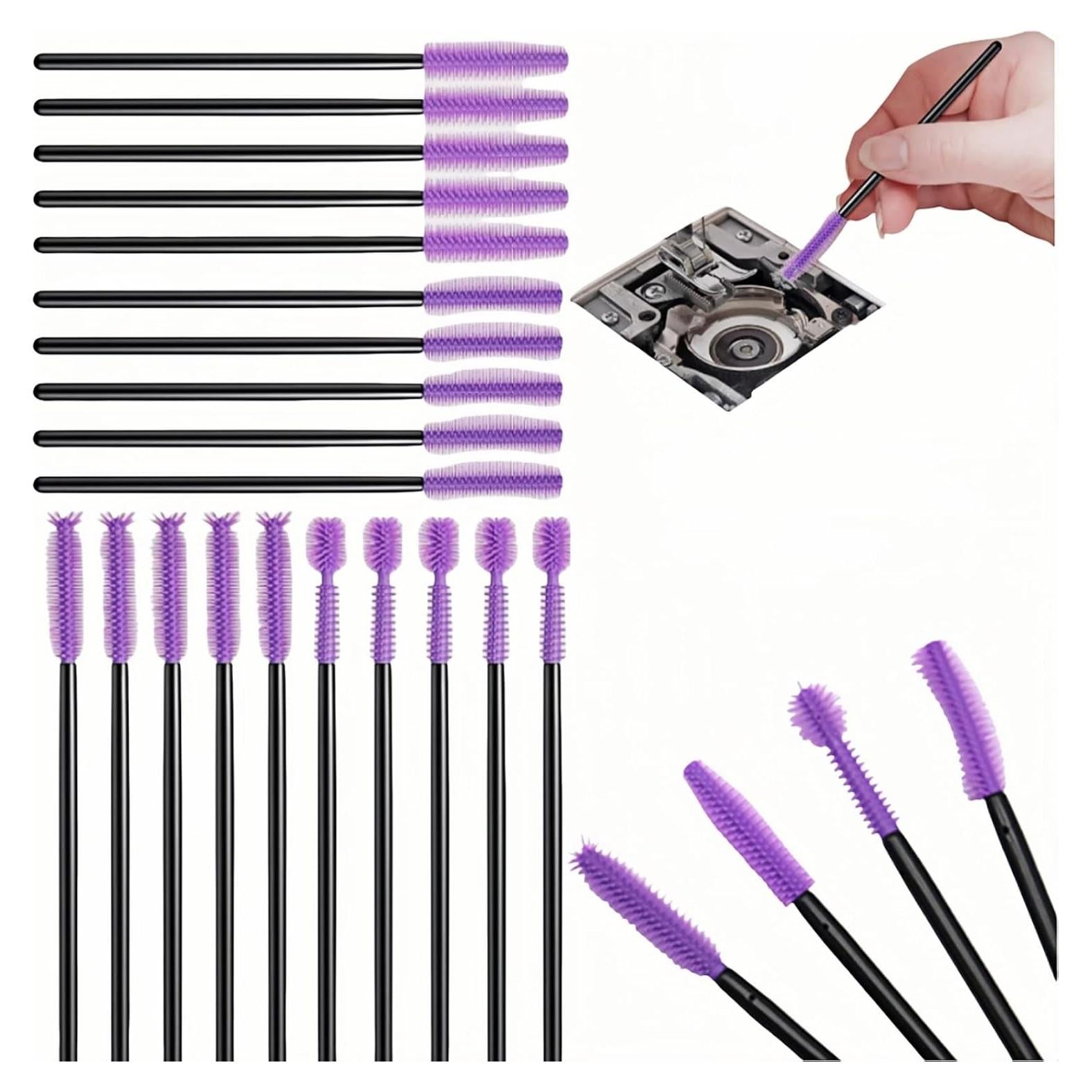20 Cepillos de Limpieza YVYAVGE para Máquina de Coser Púrpura