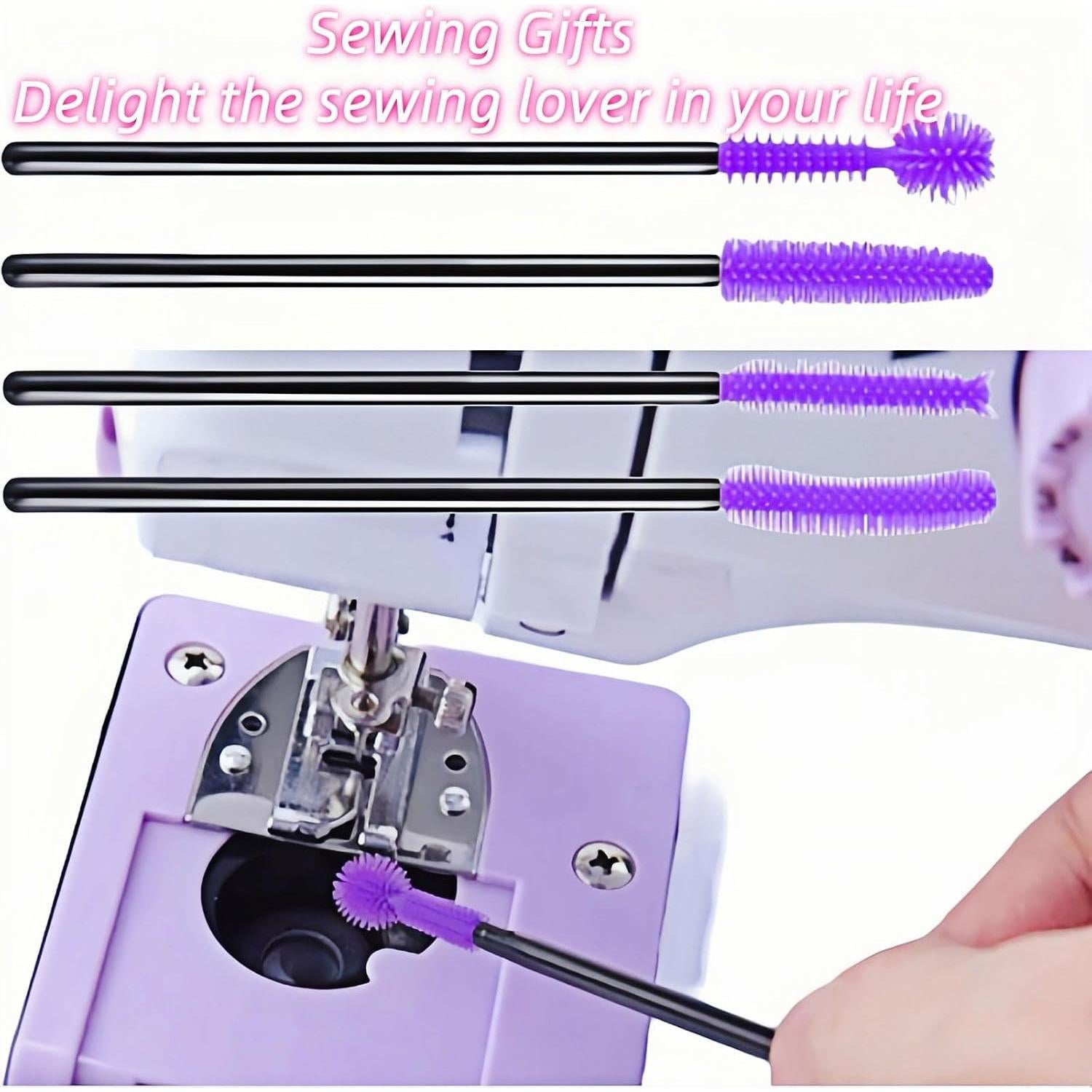 20 Cepillos de Limpieza YVYAVGE para Máquina de Coser Púrpura