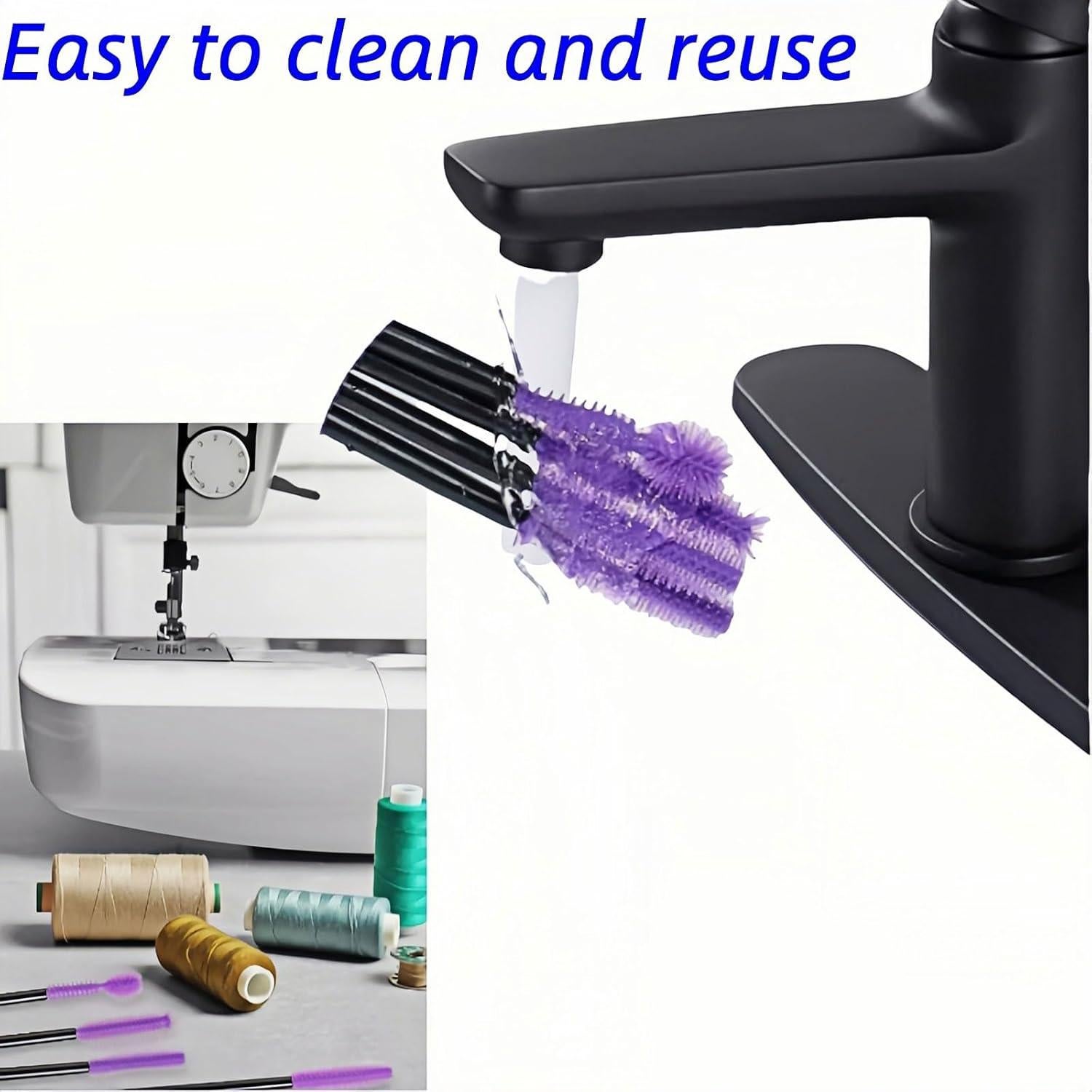 20 Cepillos de Limpieza YVYAVGE para Máquina de Coser Púrpura