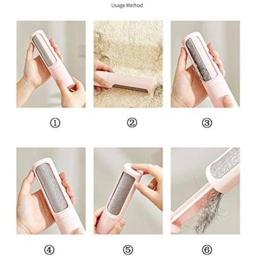 Cepillo Removedor de Pelo de Mascotas Lionic Rosa Reutilizable