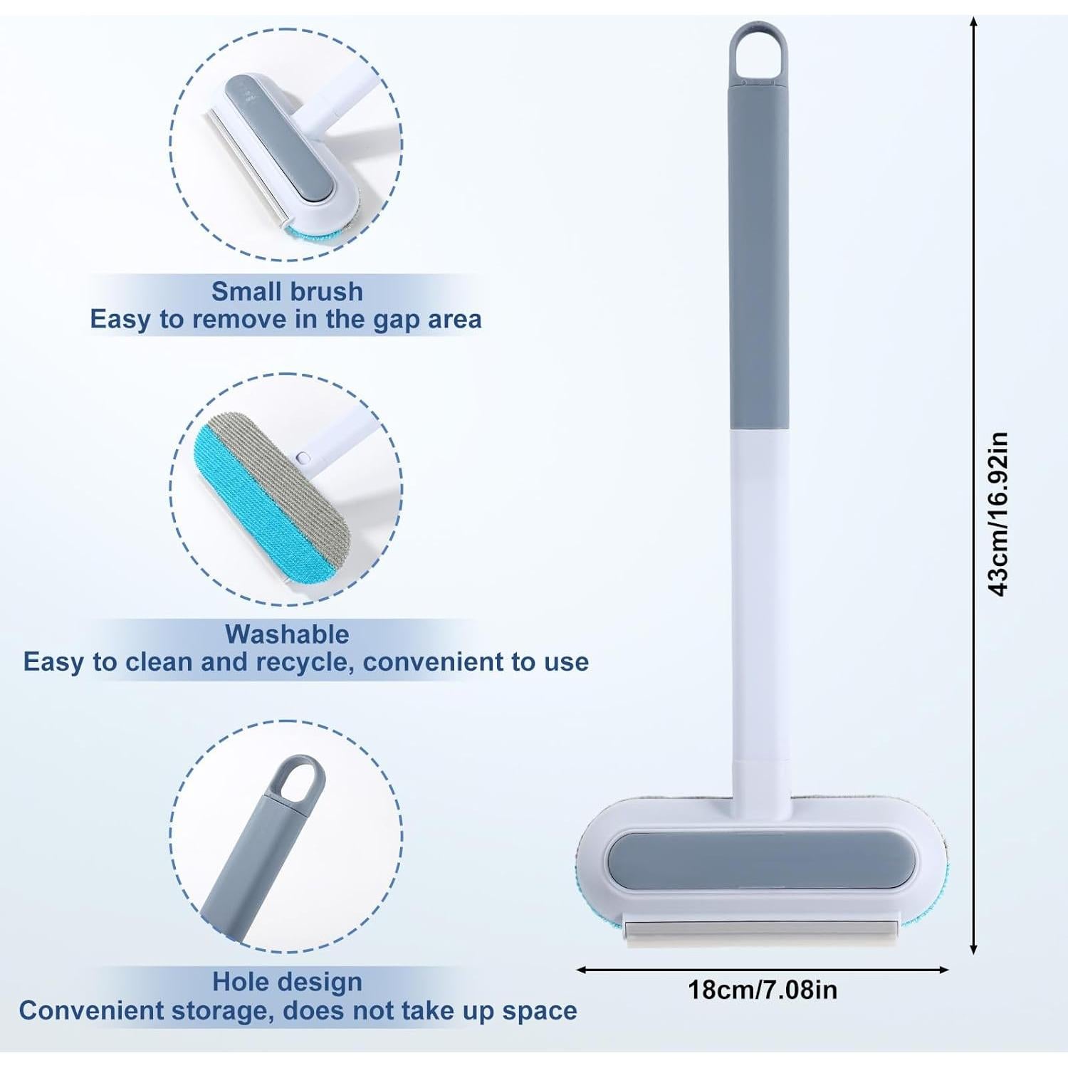 Removedor de Pelo de Mascotas 4 en 1 Lyreh, Mango Largo 43cm