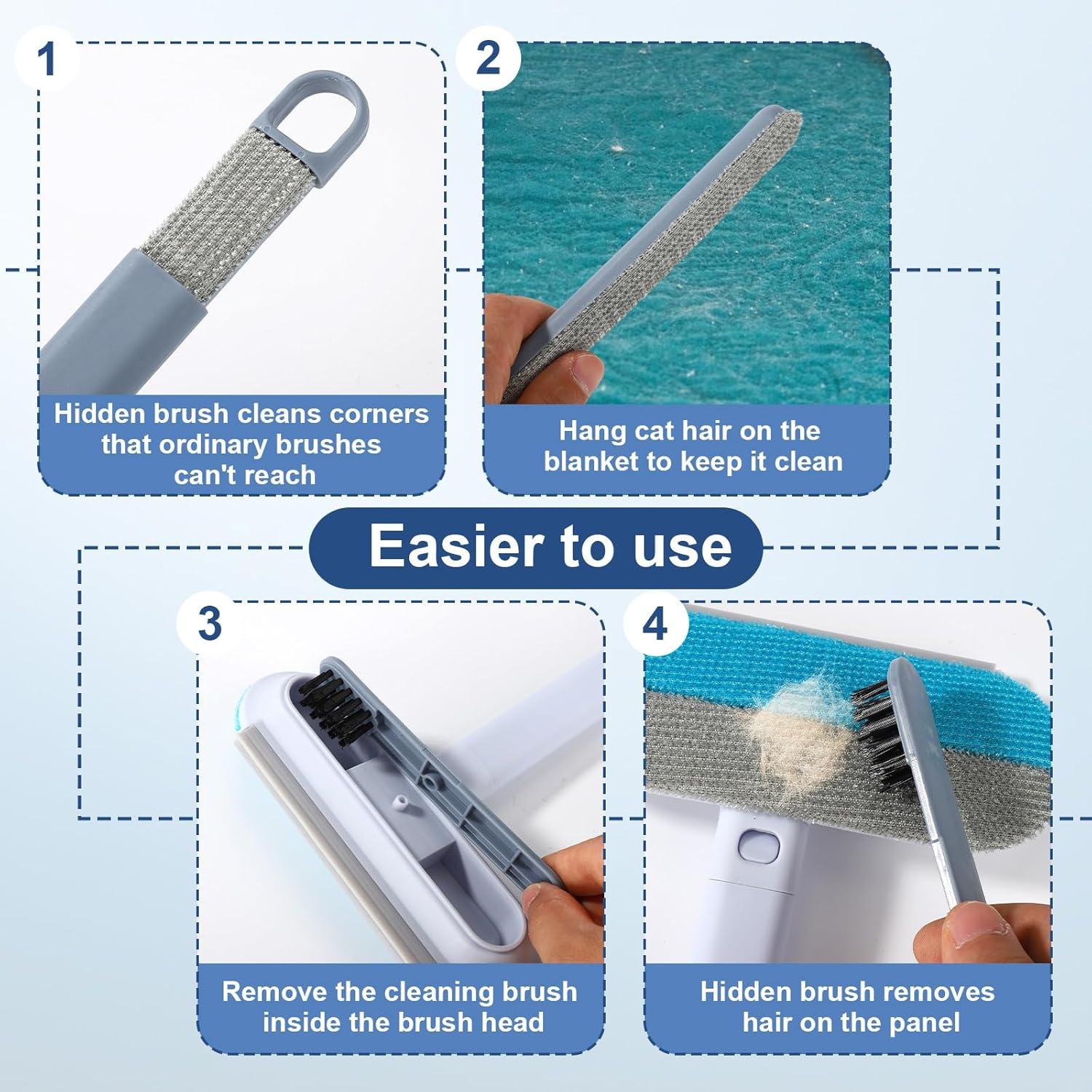 Removedor de Pelo de Mascotas 4 en 1 Lyreh, Mango Largo 43cm