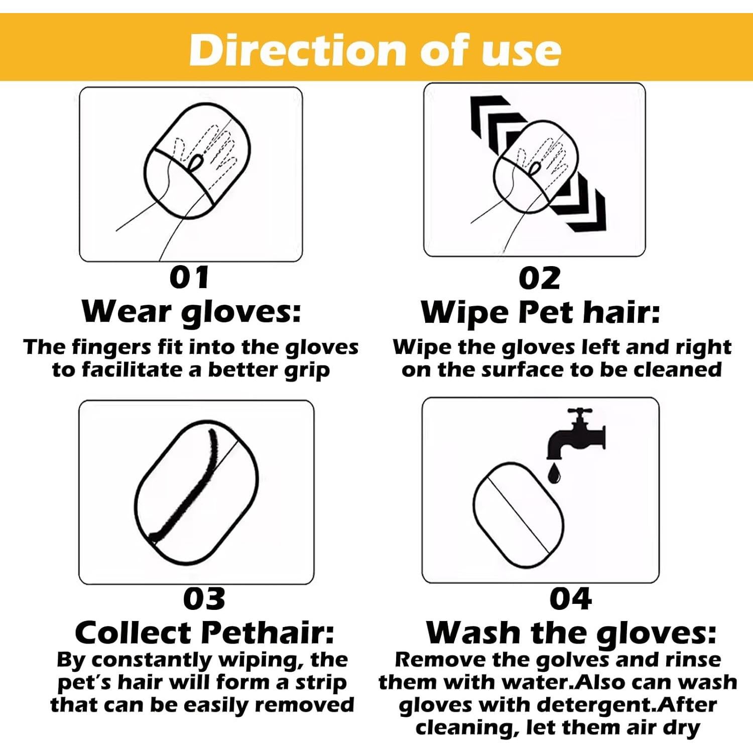 Paquete de 2 Guantes Electroestáticos JAYSHYNE para Pelo de Mascotas