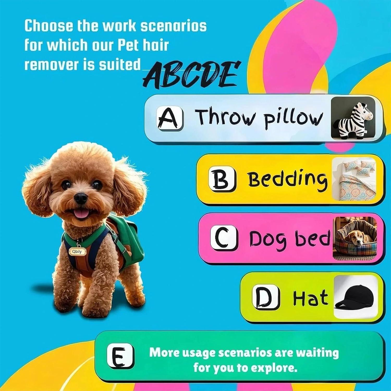 Qbily Removedor de Pelo de Mascotas 2da Gen - 3 Piezas