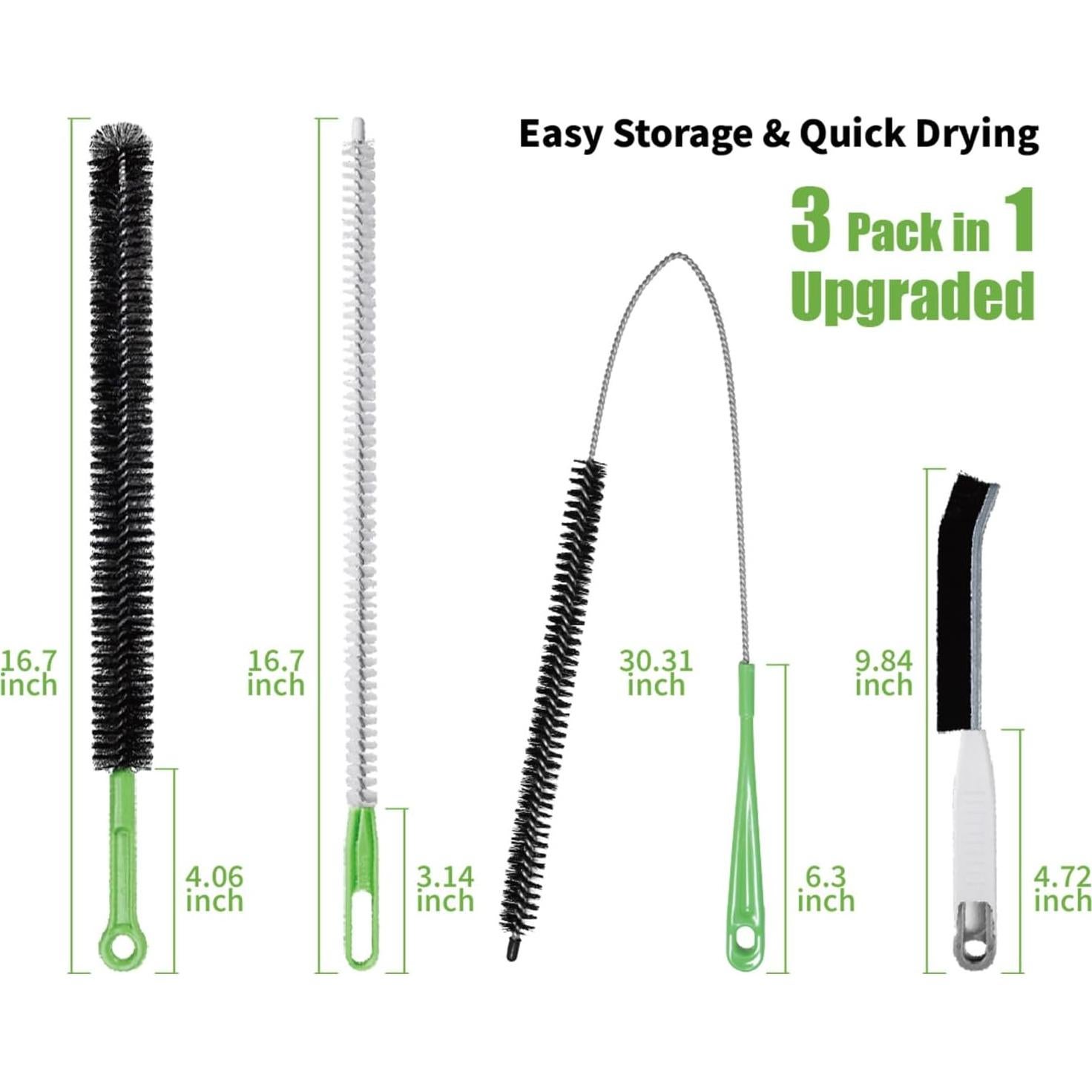 Juego de 4 cepillos de limpieza flexibles TAICHODEER - Multiusos