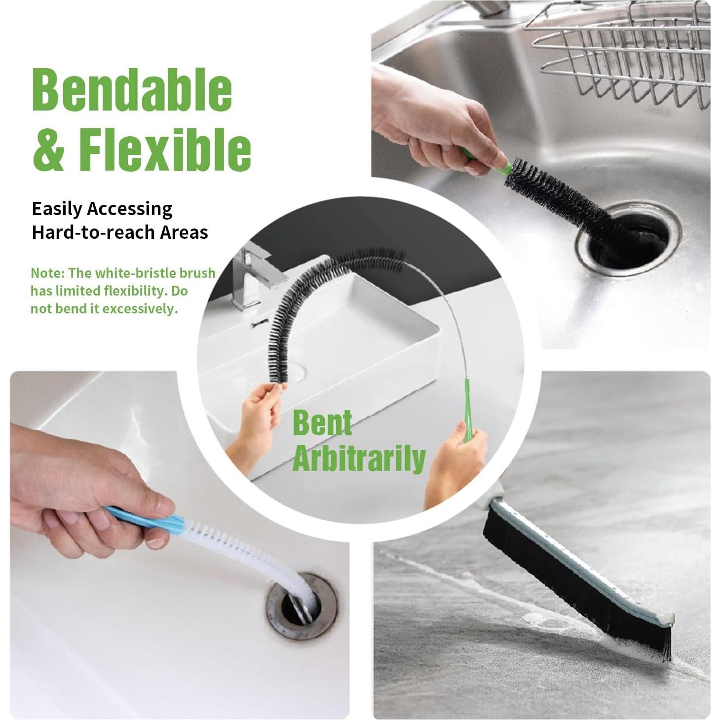 Juego de 4 cepillos de limpieza flexibles TAICHODEER - Multiusos