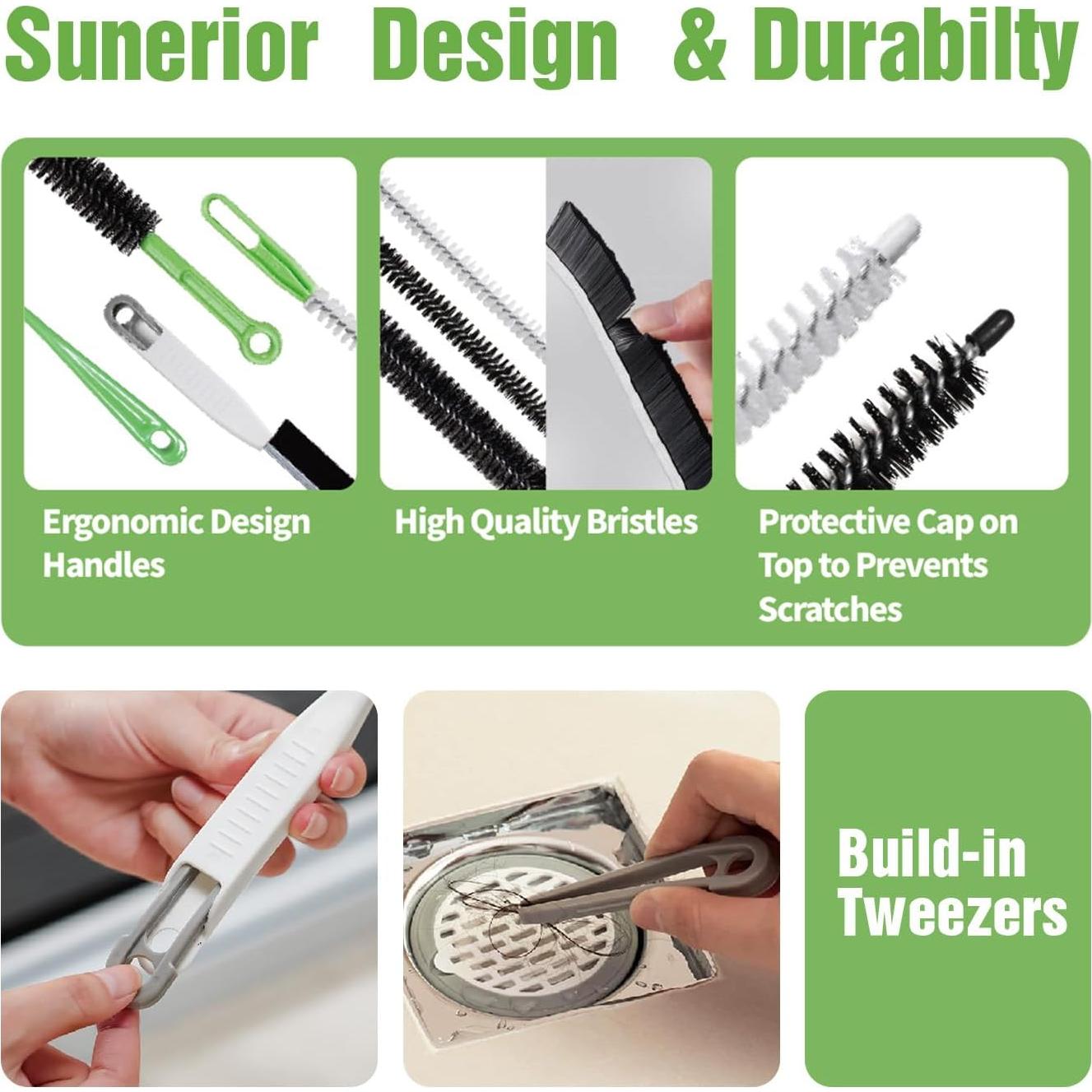 Juego de 4 cepillos de limpieza flexibles TAICHODEER - Multiusos