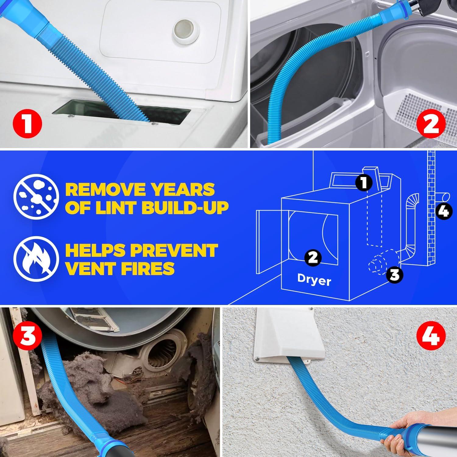 Kit Limpiador Ventilación Secadora Holikme 2 Piezas Azul