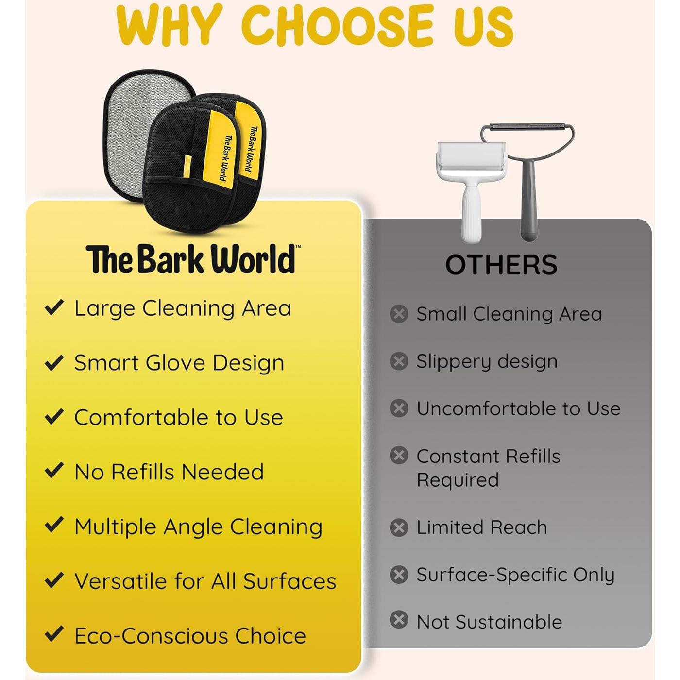 Guantes Electroestáticos para Remoción de Pelo de Mascota 2-Pack