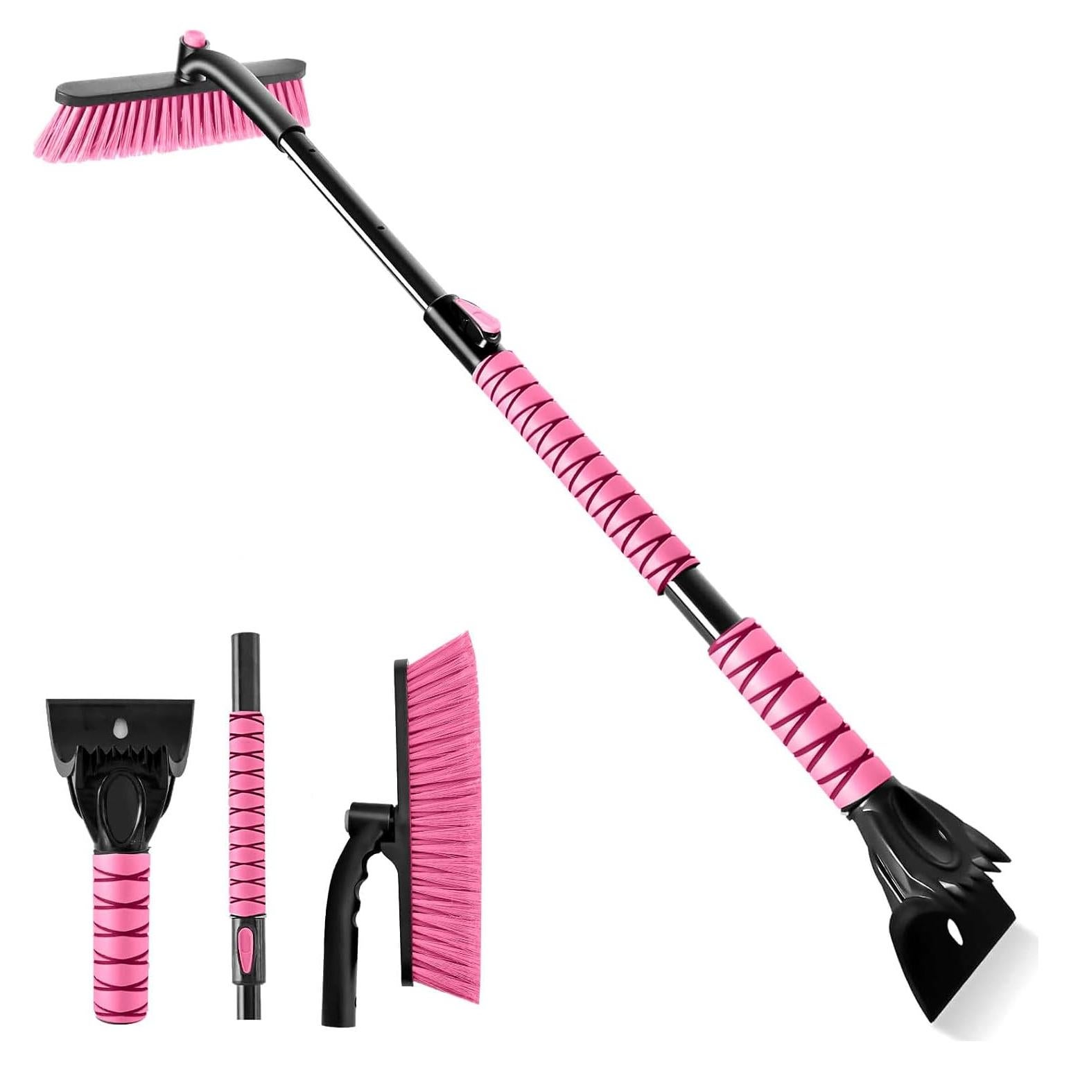 Raspador de Hielo y Cepillo de Nieve OUSHASAA 89.6-111.8 cm Rosa