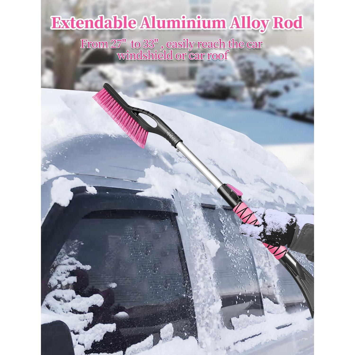 Raspador de Hielo y Cepillo HEEYA 2 en 1 Extensible 83.82 cm Rosa