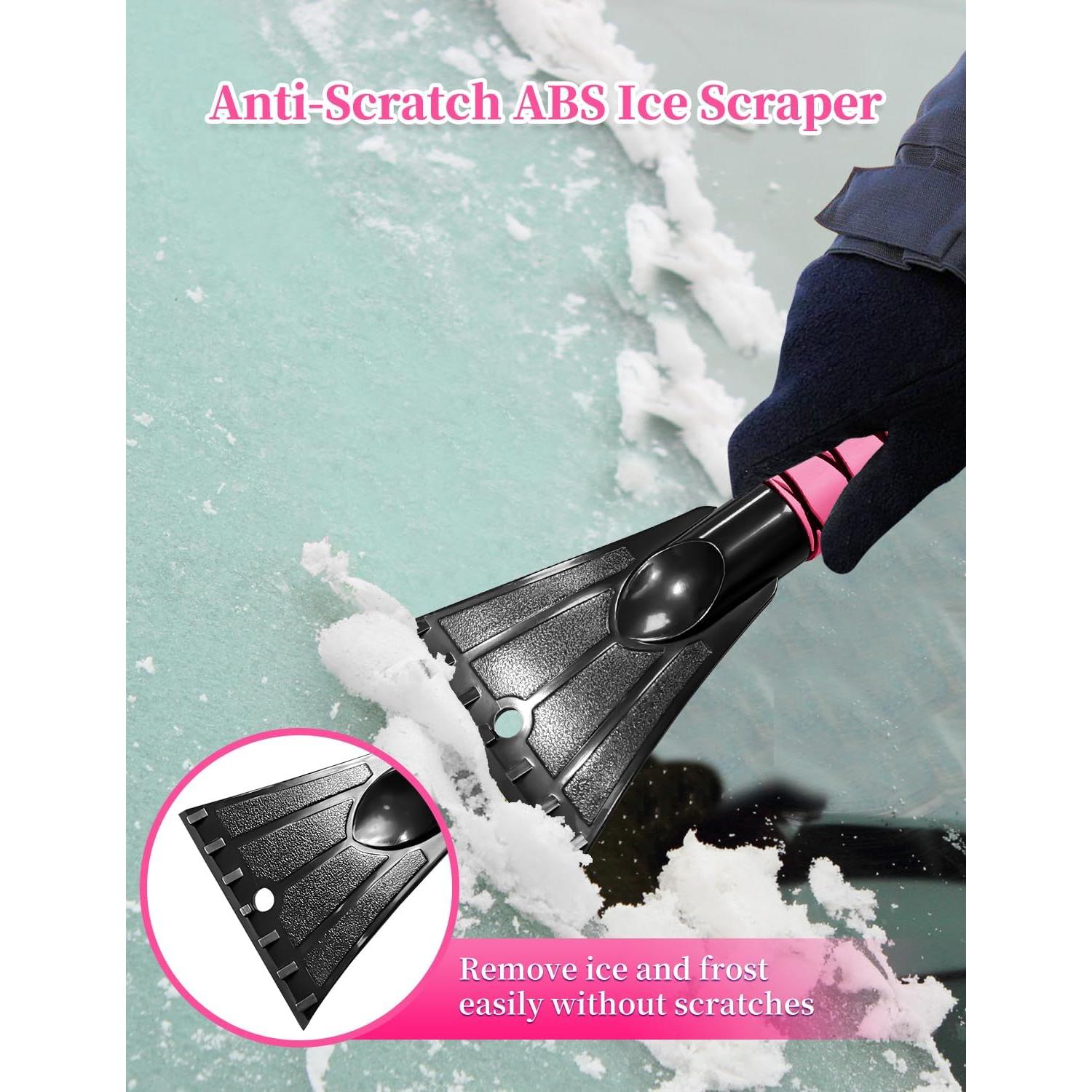 Raspador de Hielo y Cepillo HEEYA 2 en 1 Extensible 83.82 cm Rosa