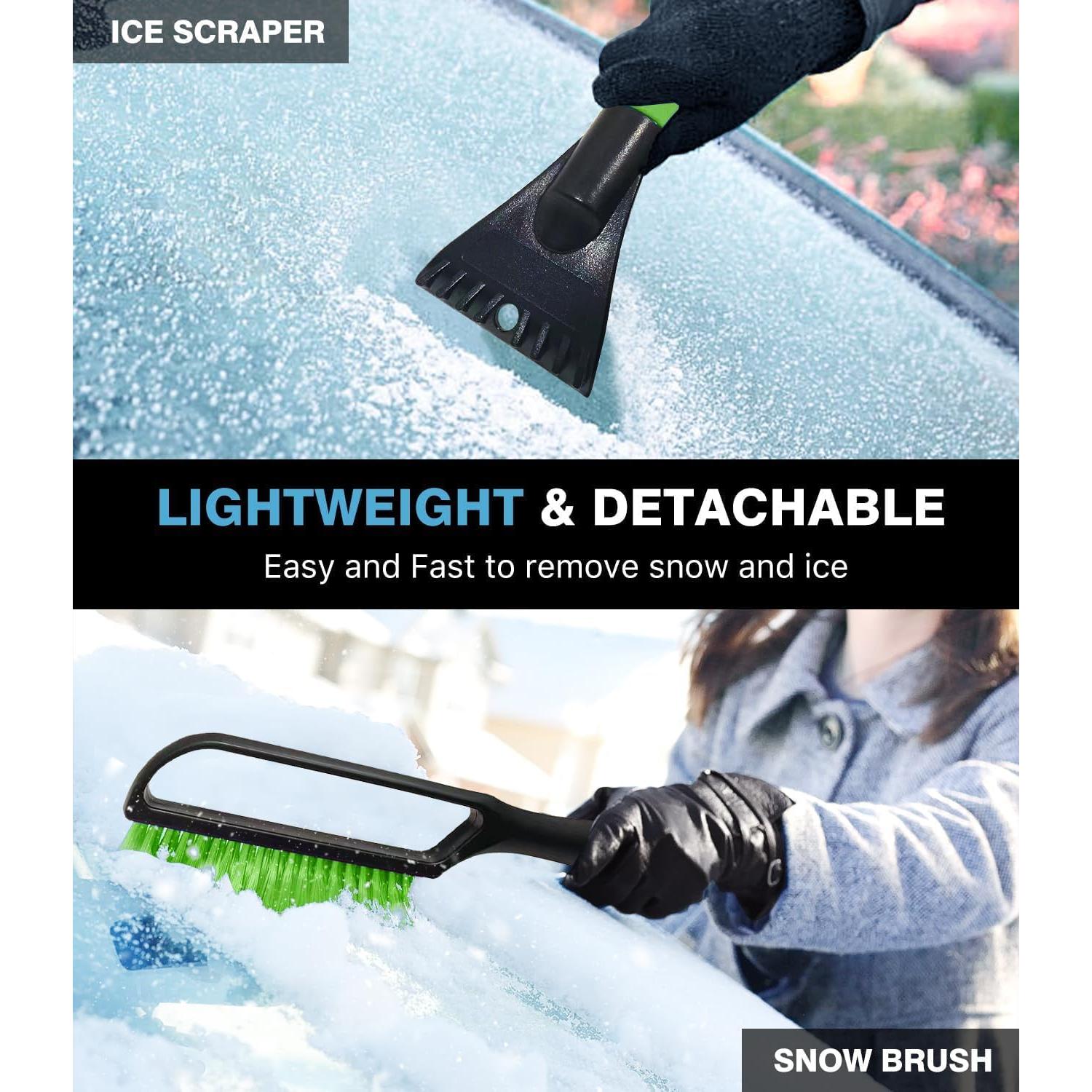 Cepillo de Nieve YEECOPON 68.6 cm y Raspador de Hielo 25.4 cm