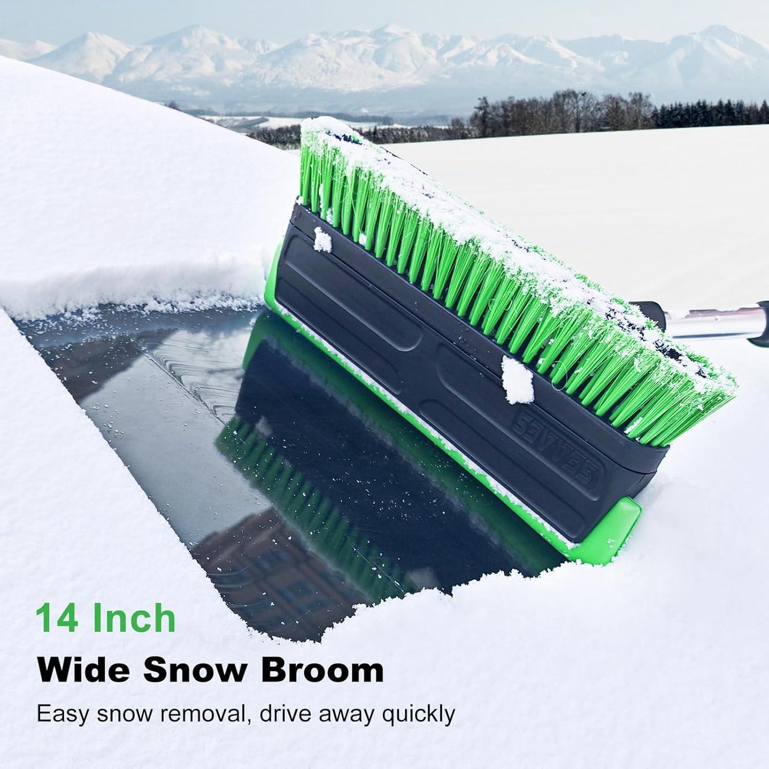 Cepillo de Nieve SEAAES 142 cm Extensible para SUV y Camiones
