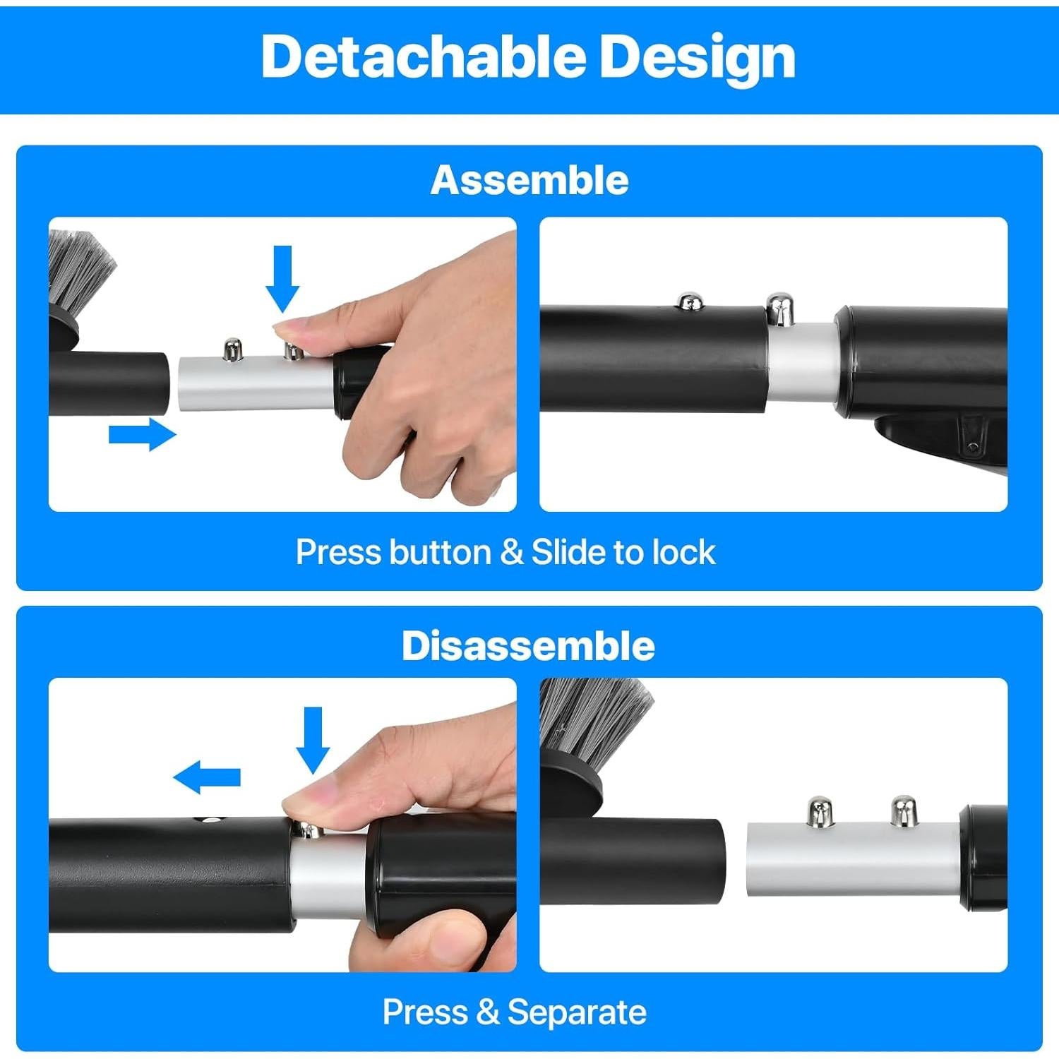 Raspador de Hielo y Cepillo de Nieve OUSHASAA 89.9 cm Gris