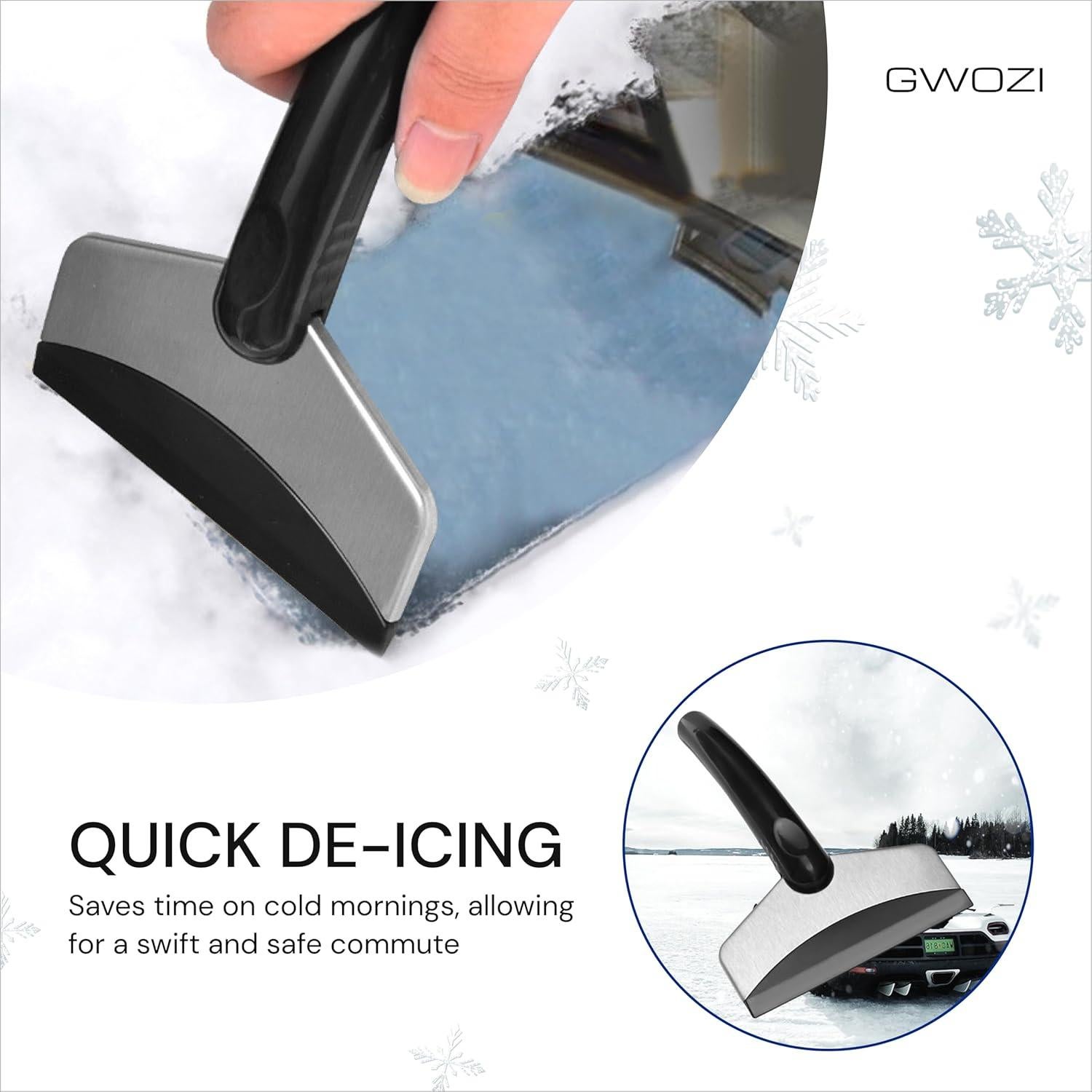 Raspador de Hielo GWOZI GW161 - Acero Inoxidable 2 Pcs