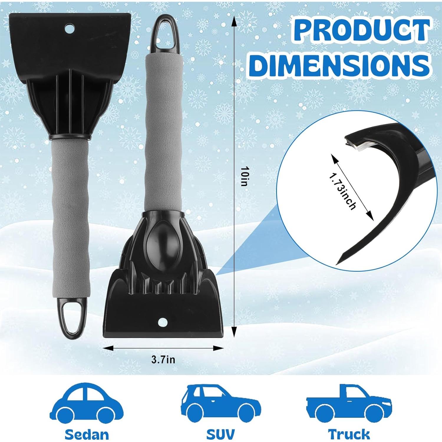 6 Raspadores de Hielo para Parabrisas Leriton - Mango Espuma
